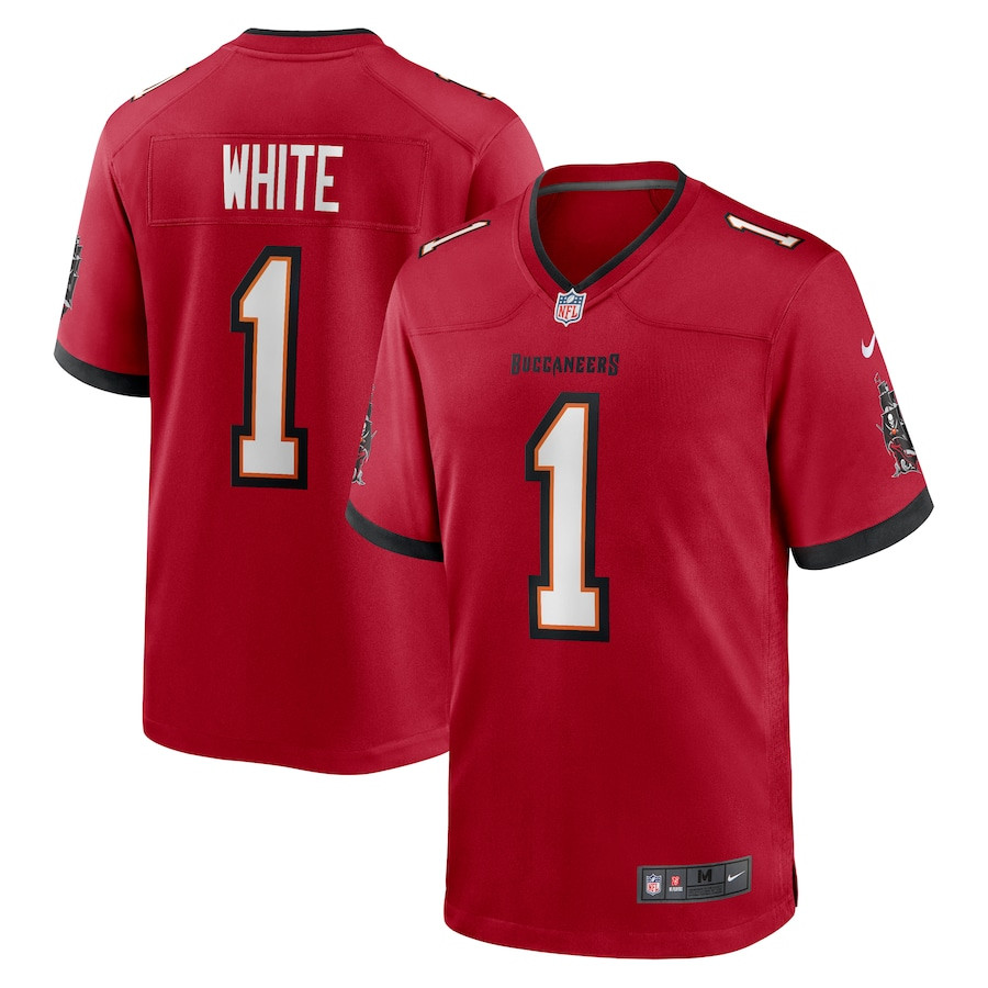 Rachaad White 1 Tampa Bay Buccaneers Game Red NFL Jersey Men's