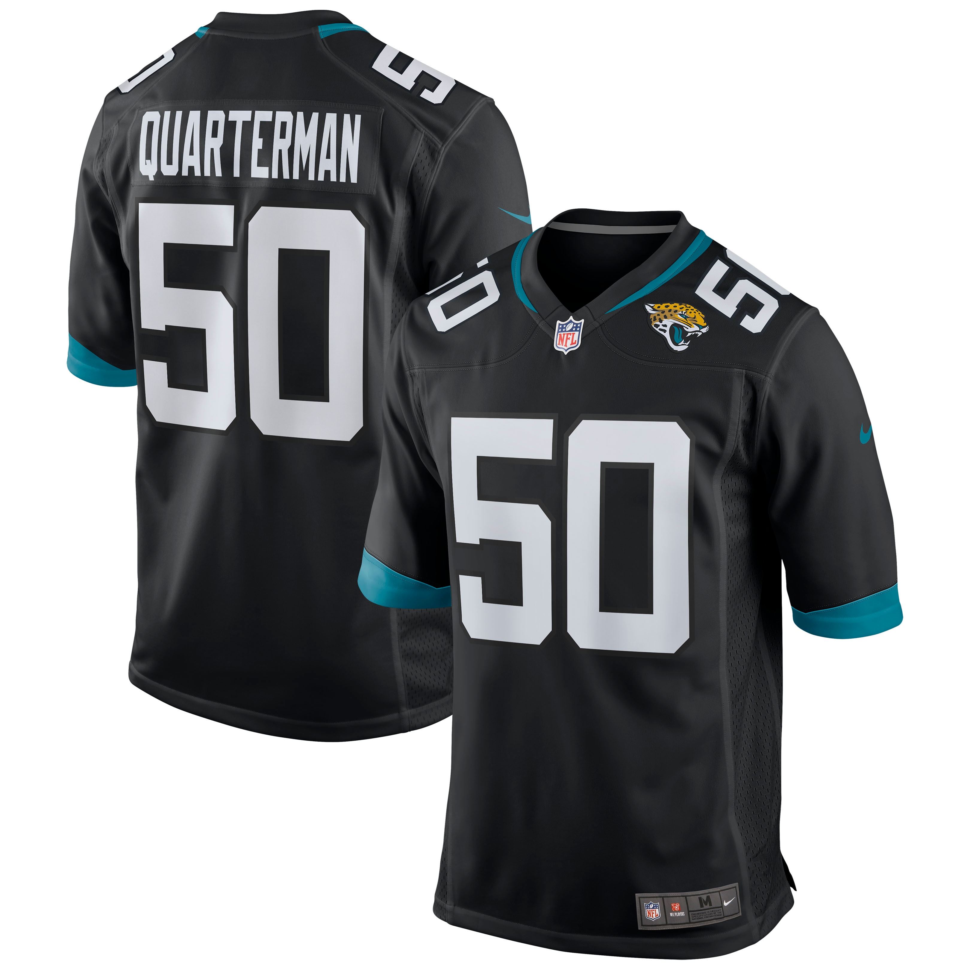 Jacksonville Jaguars Shaquille Quarterman Black Game NFL Jersey Men's