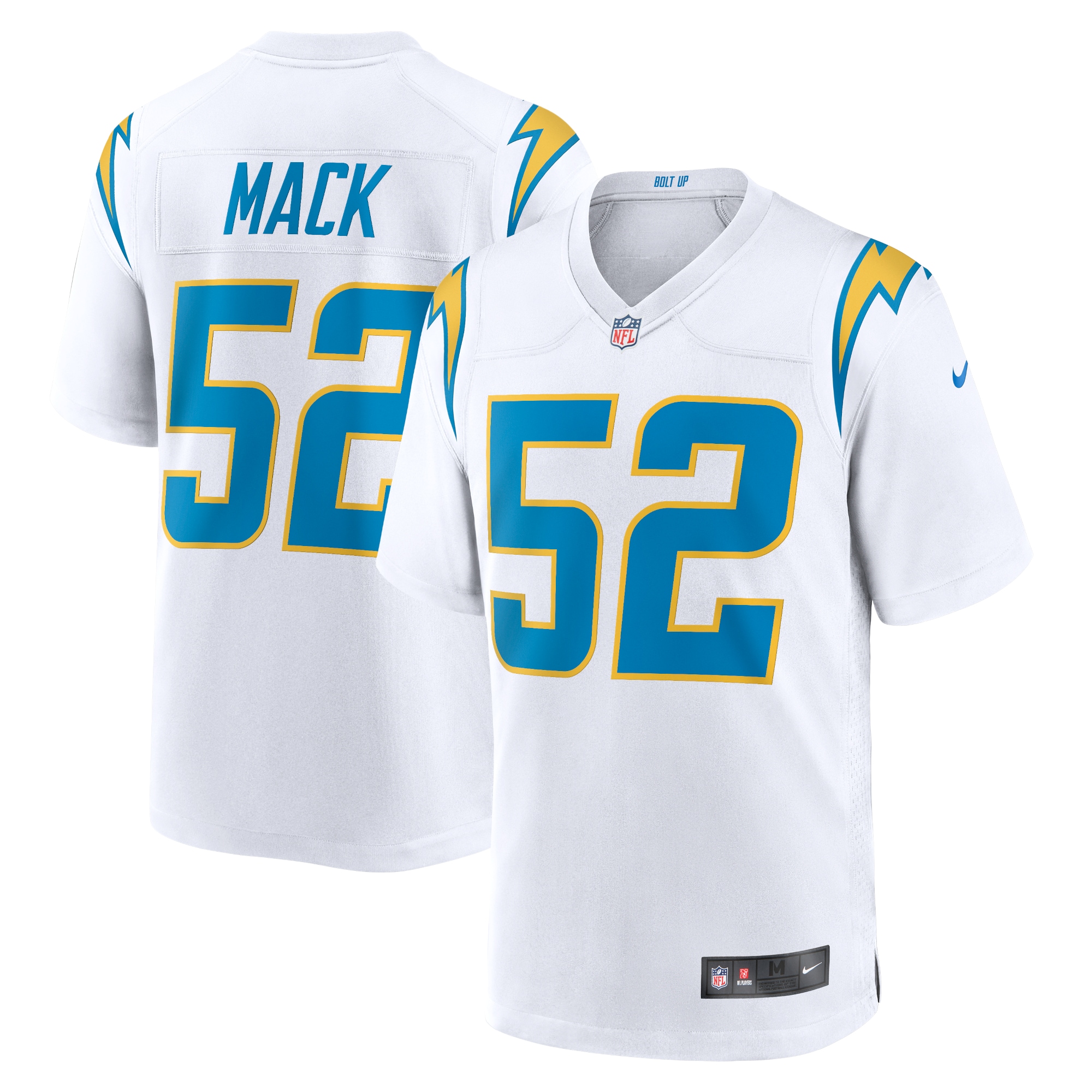 Los Angeles Chargers Khalil Mack White Game NFL Jersey Men's