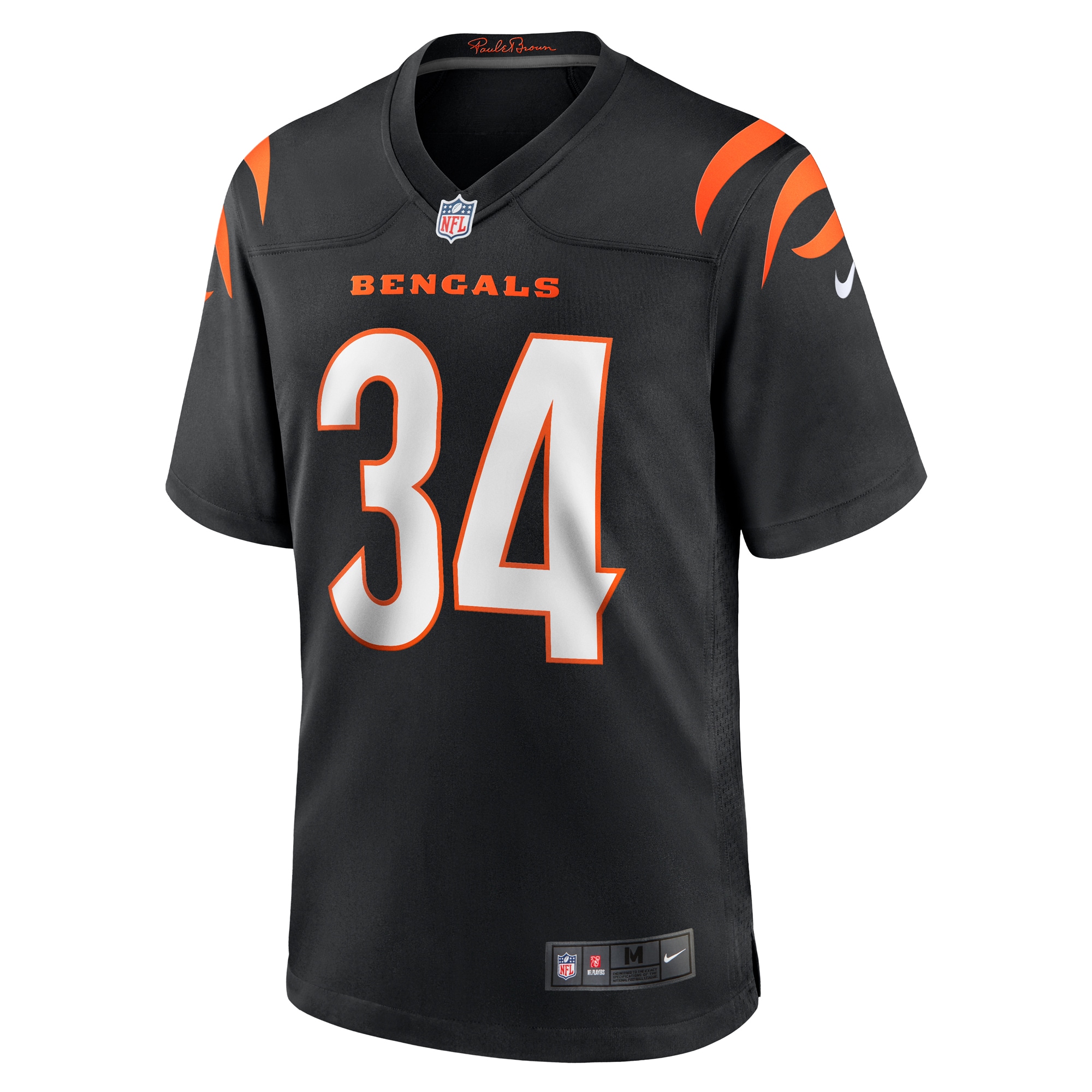 Cincinnati Bengals Khalil Herbert Black Game NFL Jersey Men's