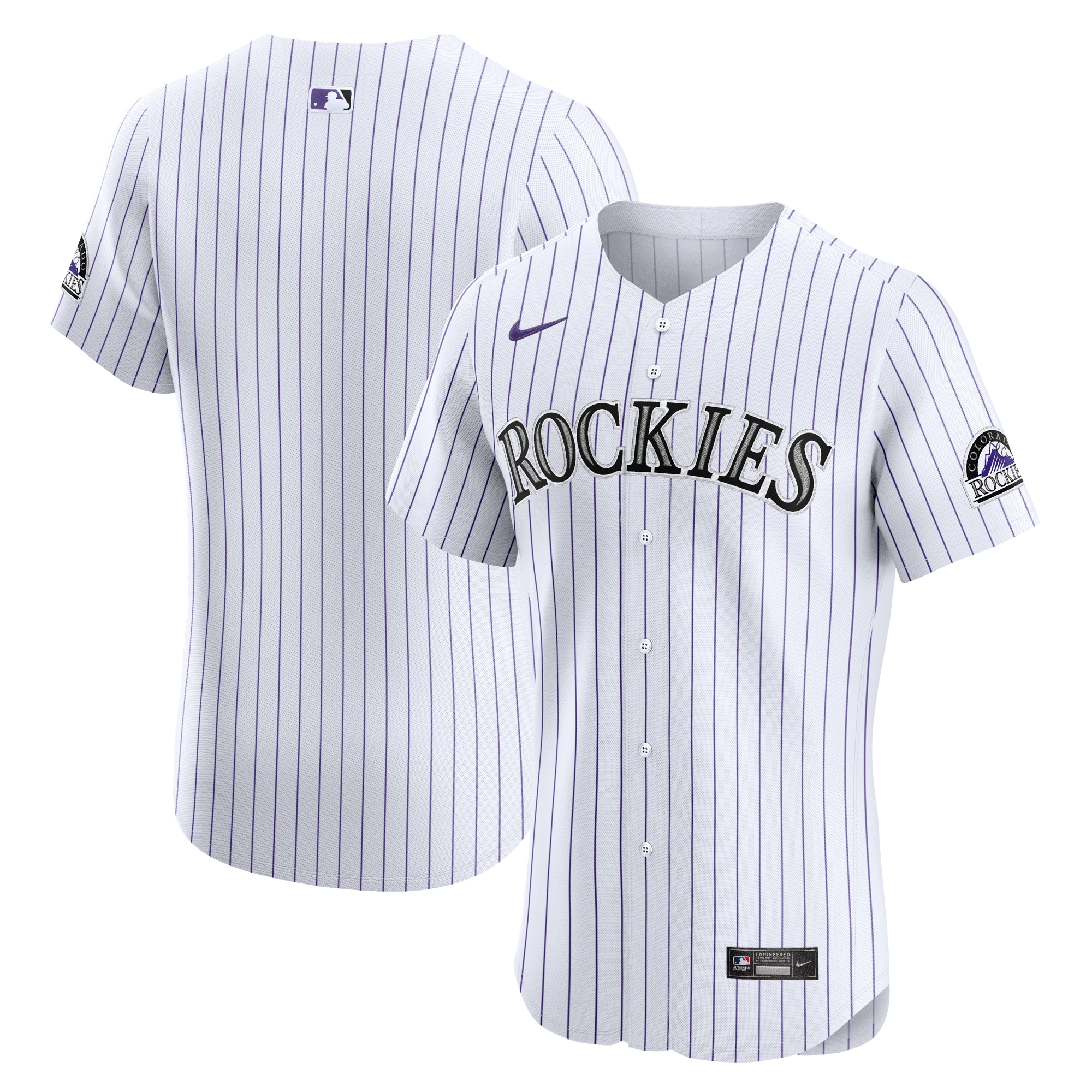 Colorado Rockies White Home Elite MLB Jersey Men's