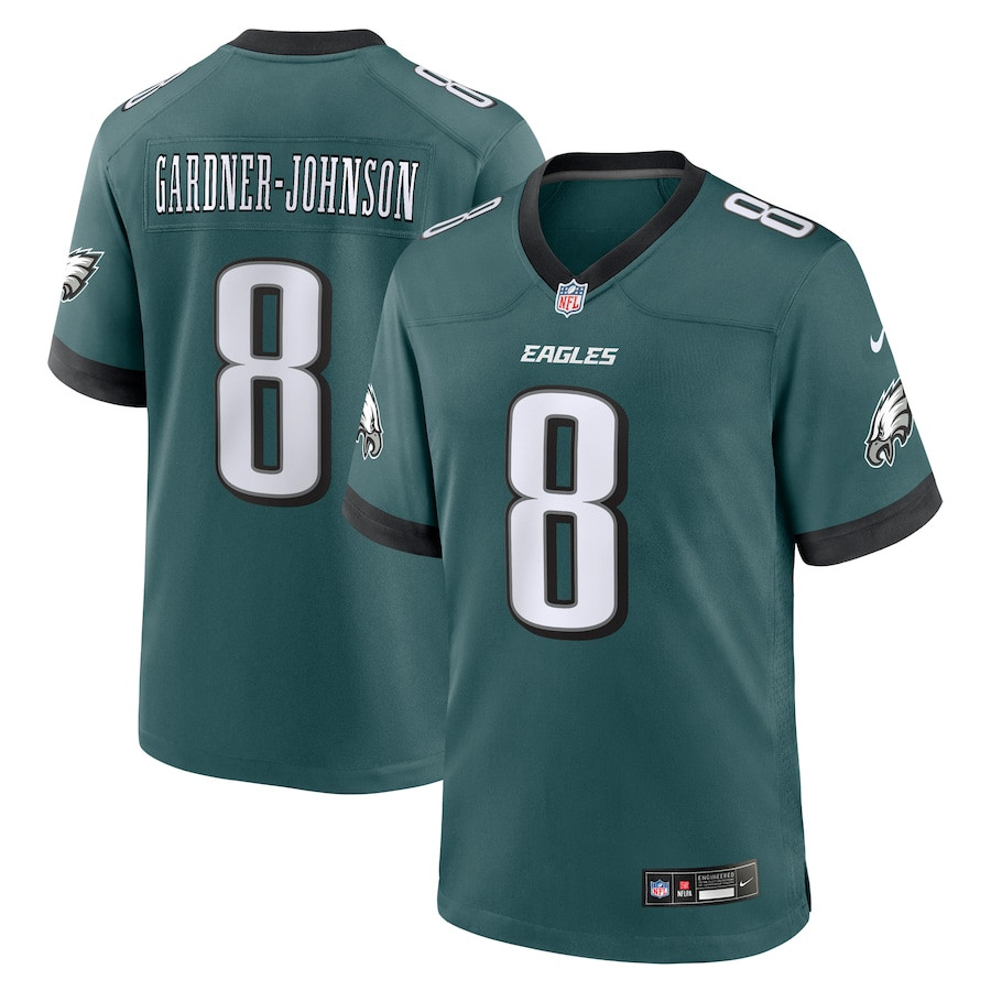 Chauncey Gardner-Johnson 8 Philadelphia Eagles Game Midnight Green NFL Jersey Men's