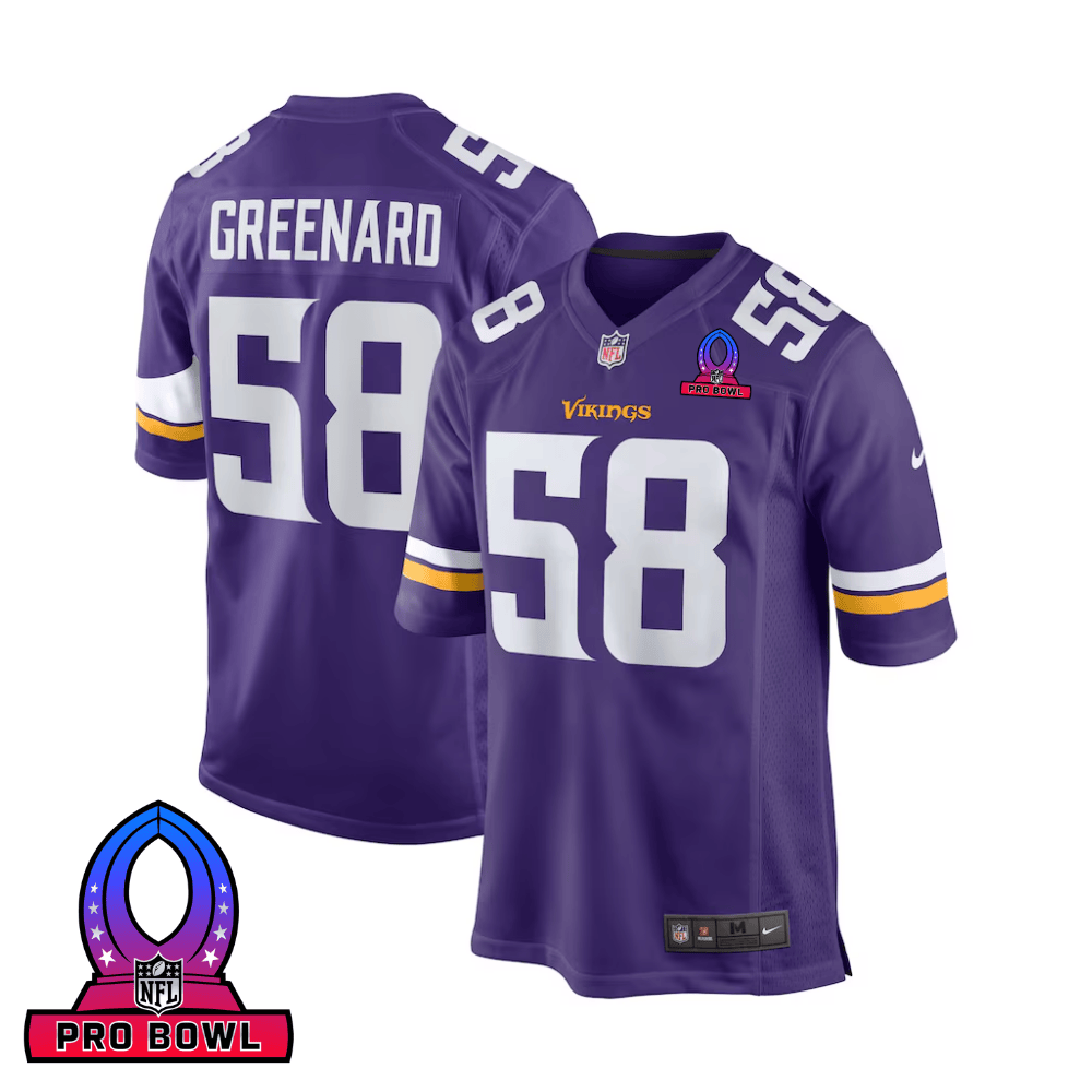Jonathan Greenard 58 Baltimore Ravens 2025 Pro Bowl Patch Game Purple NFL Jersey Men's