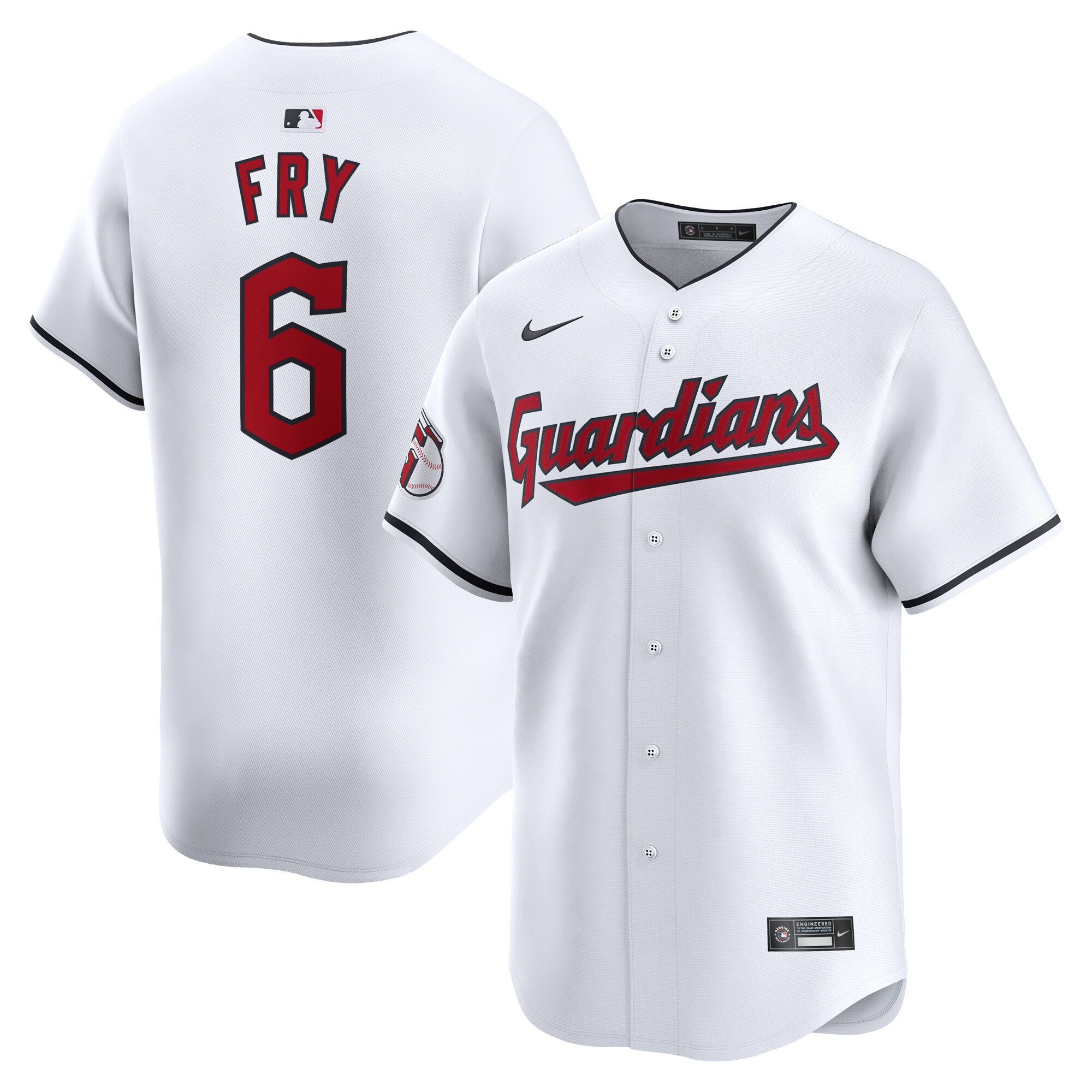 Cleveland Guardians David Fry White Home Limited Player MLB Jersey Men's