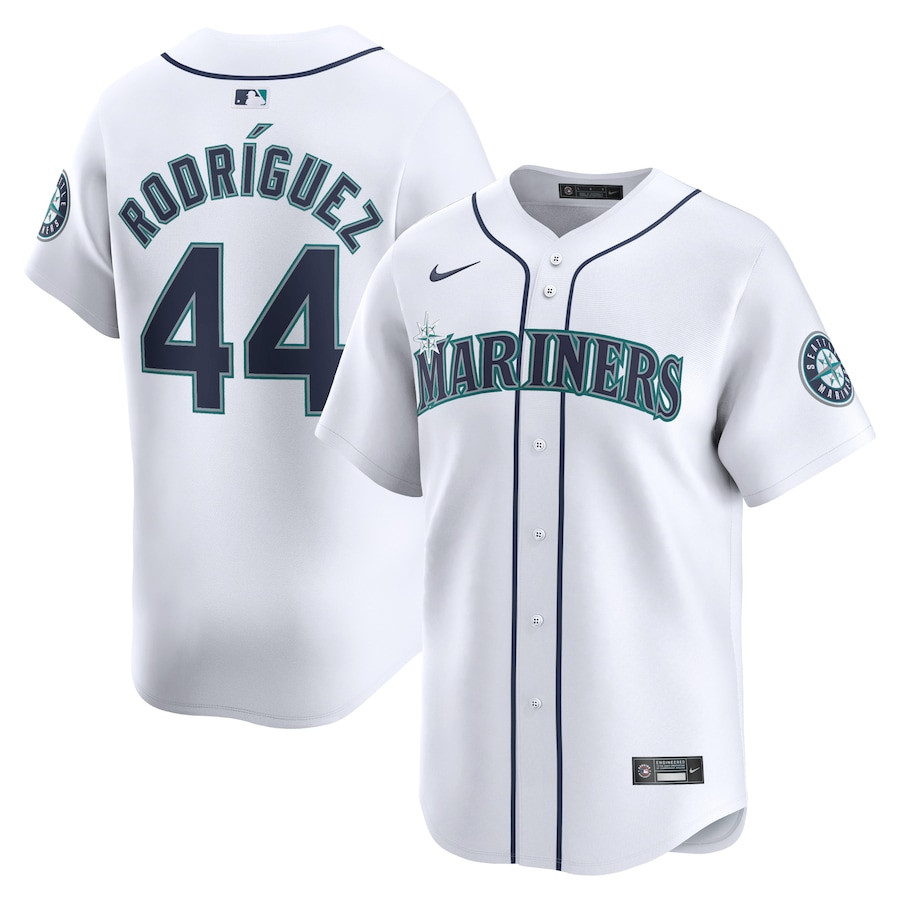 Julio Rodr?guez 44 Seattle Mariners Home Limited Player White MLB Jersey Men's