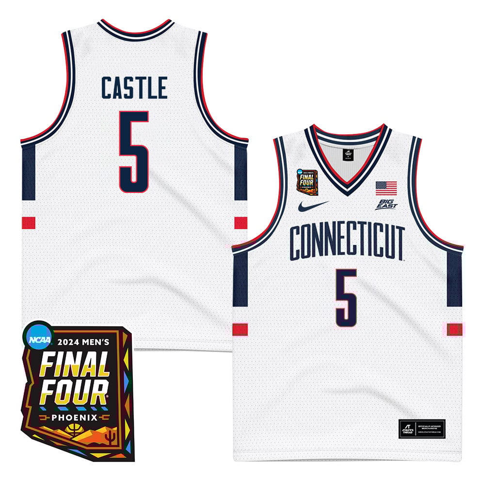 Stephon Castle 5 UConn Huskies 2024 Final Four Patch Unisex NCAA Jersey Unisex