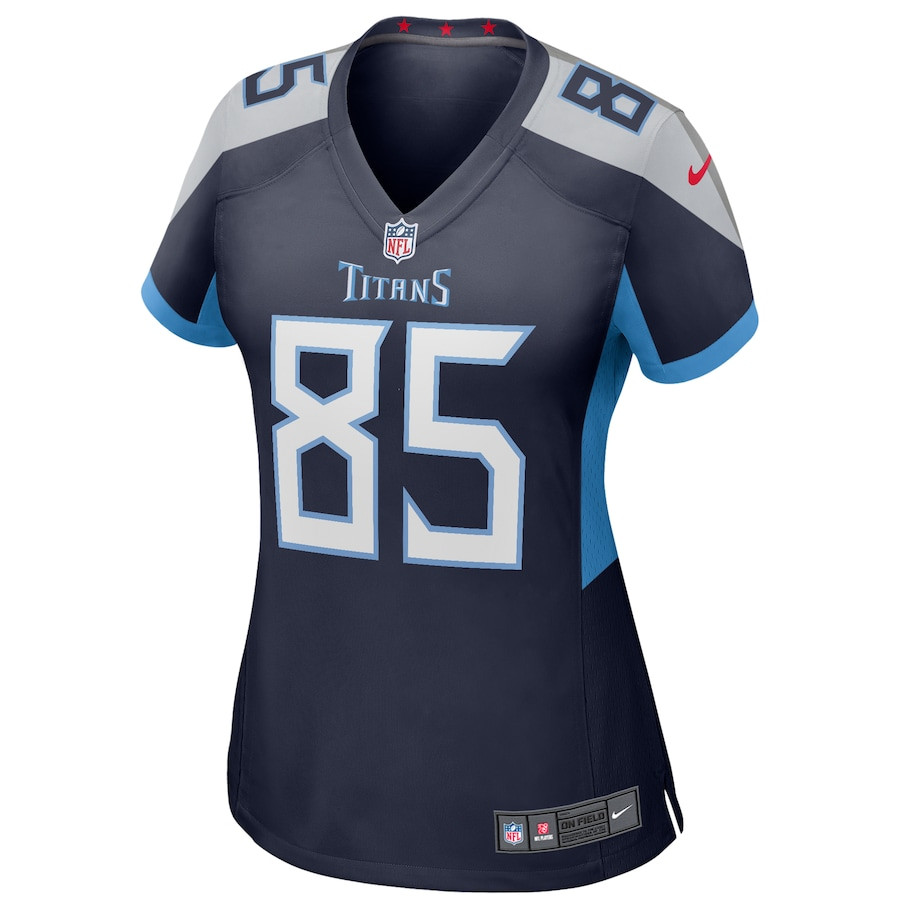 Derrick Mason 85 Tennessee Titans Game Retired Navy NFL Jersey Women's