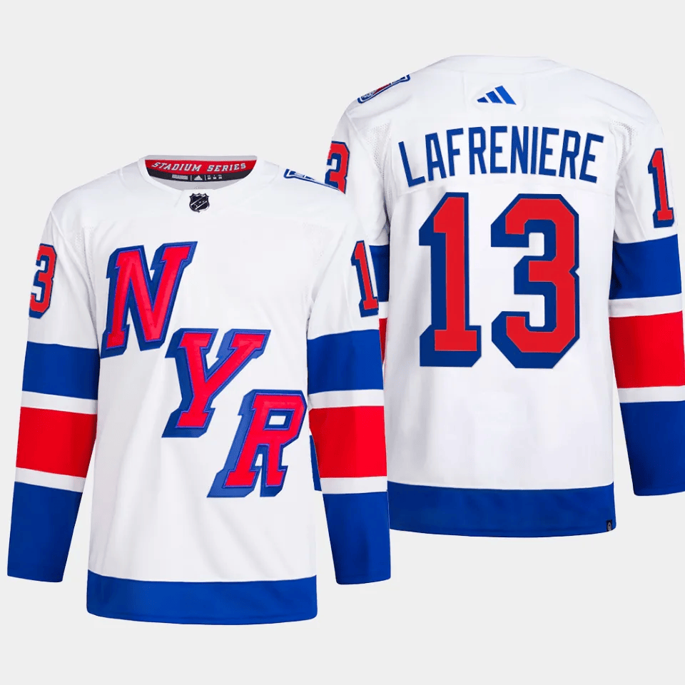 Alexis Lafreniere 13 New York Rangers 2024 Stadium Series Primegreen White NHL Jersey Men's