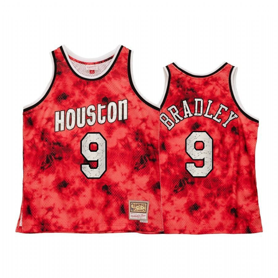 Houston Rockets Avery Bradley Galaxy Constellation Red Throwback NBA Jersey Men's