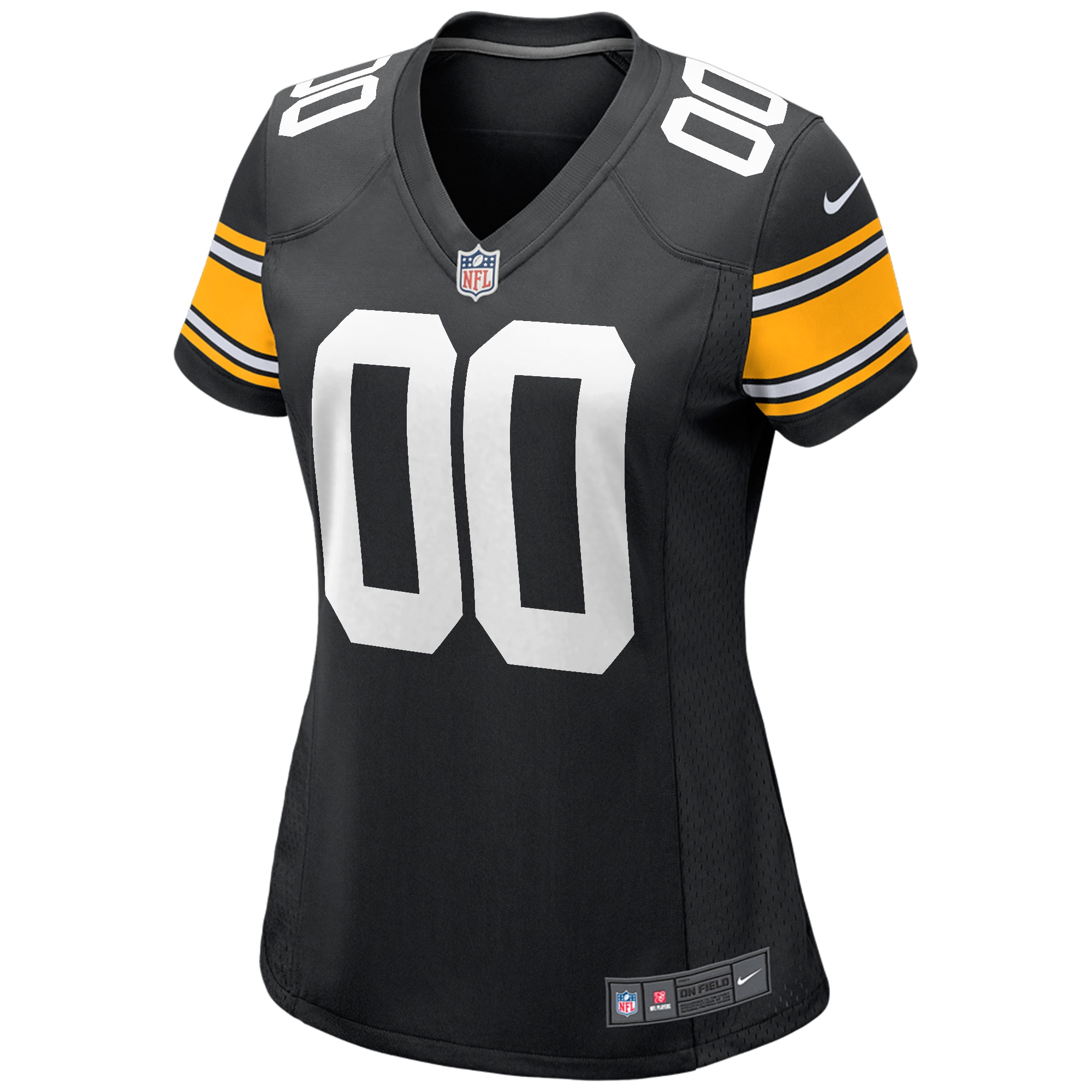 Black Pittsburgh Steelers Alternate Custom Game NFL Jersey Women's