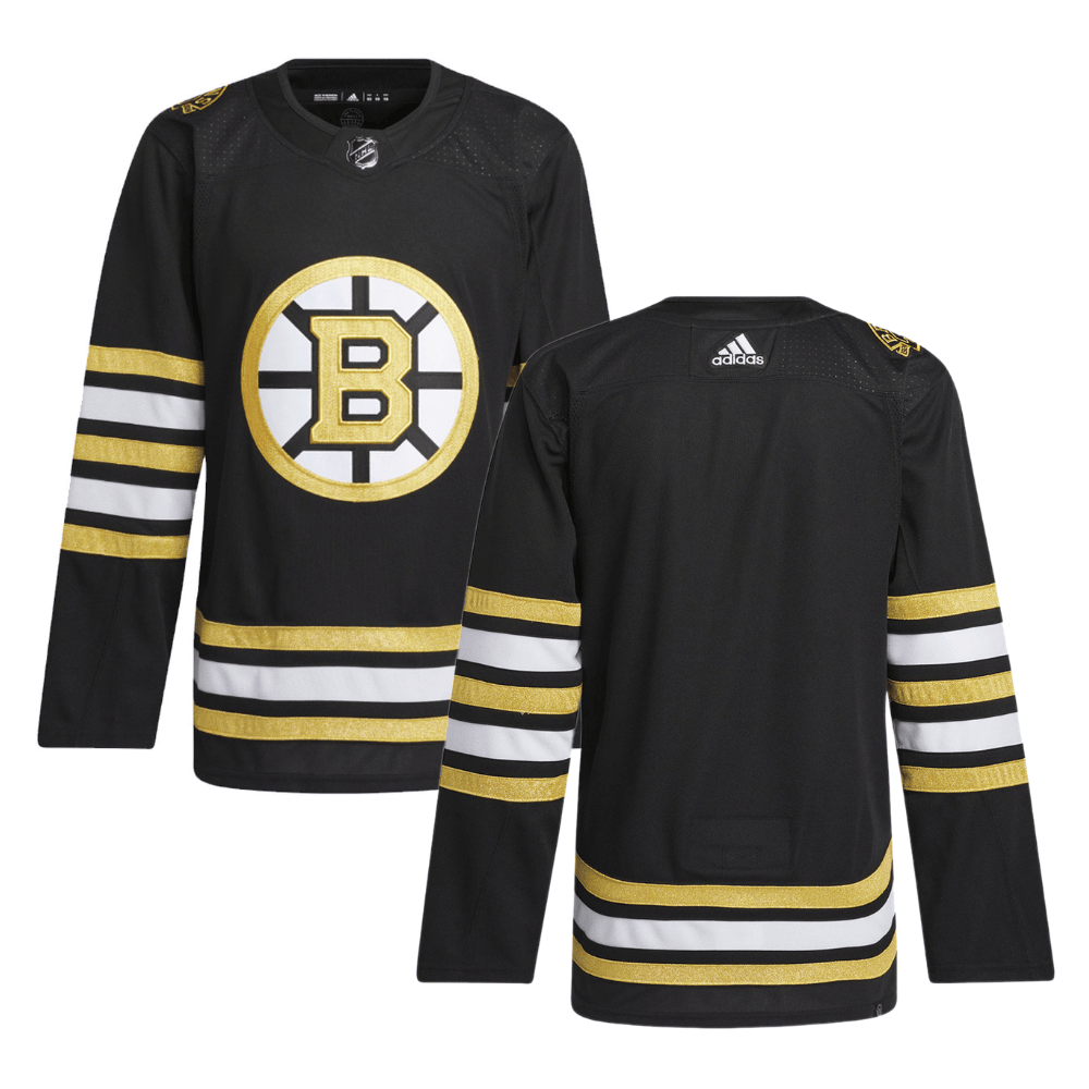 Boston Bruins 100th Anniversary Primegreen Home Black NHL Jersey Men's