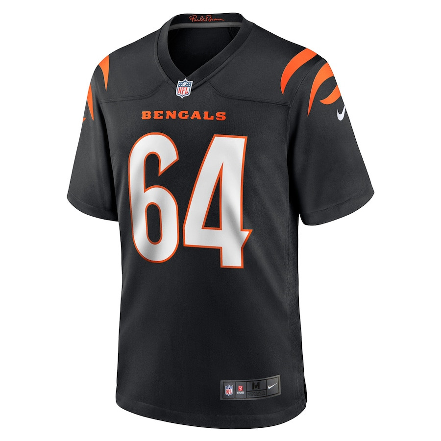 Ted Karras 64 Cincinnati Bengals Team Game Black NFL Jersey Men's