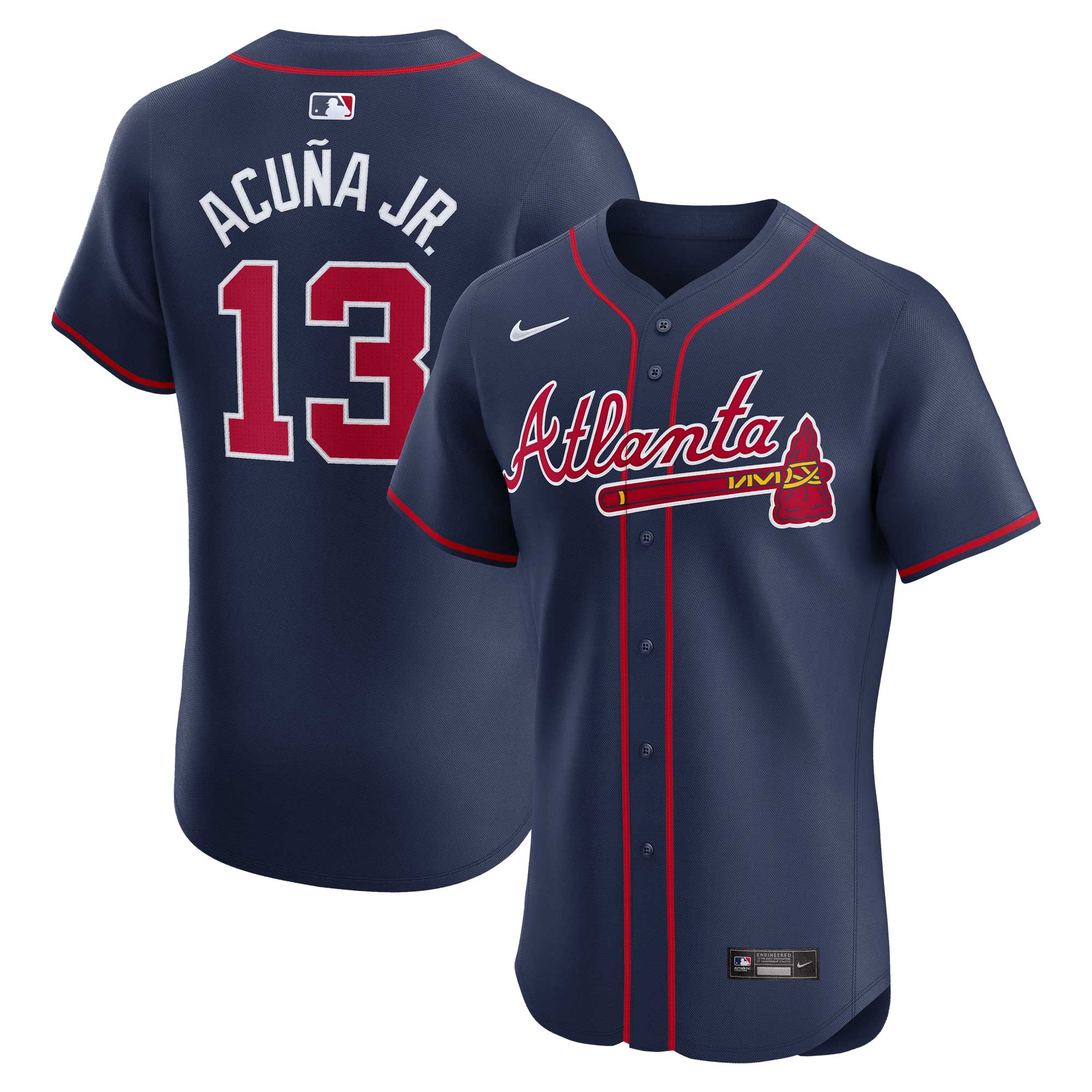 Atlanta Braves Ronald Acu?a Jr. Navy Alternate Elite Player MLB Jersey Men's