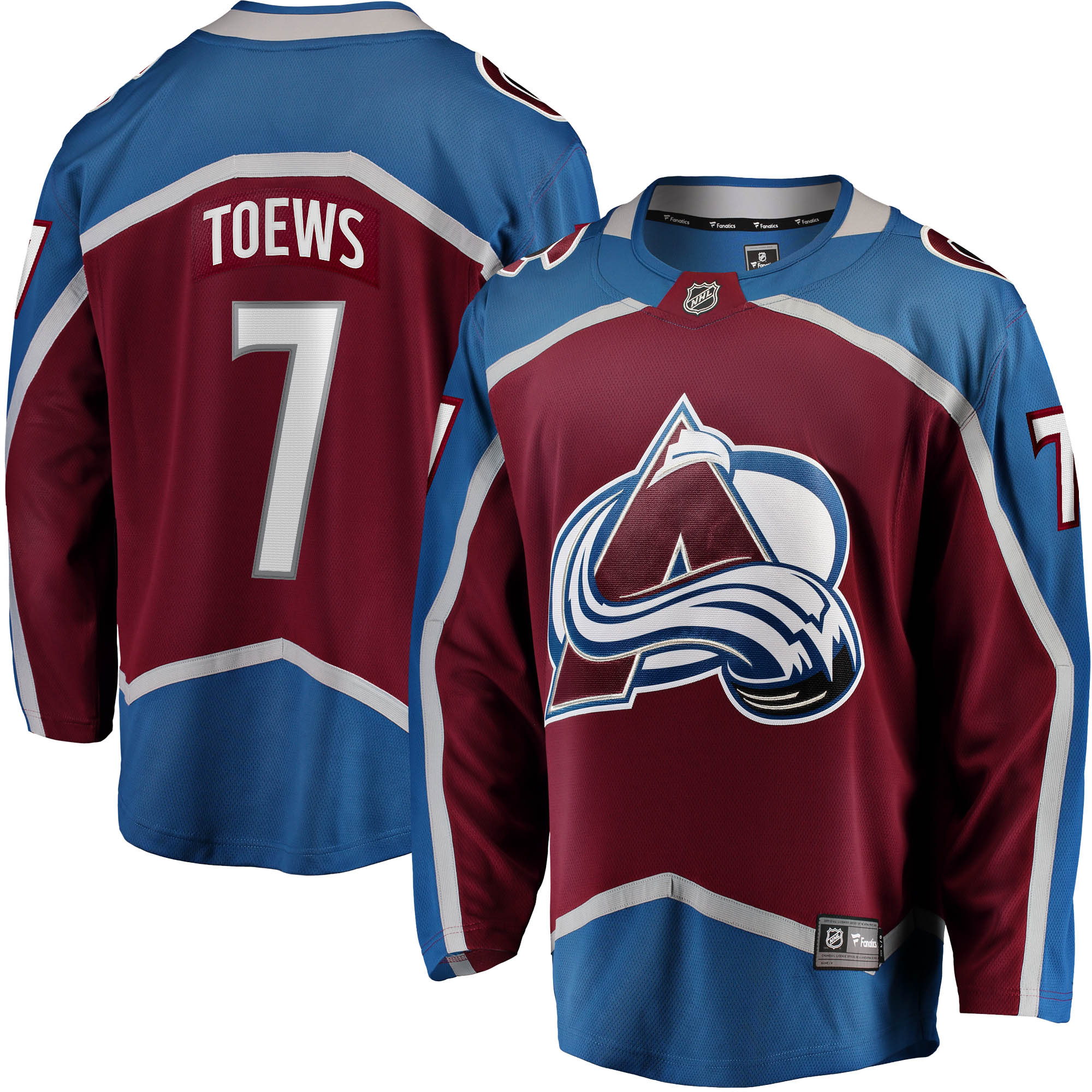 Colorado Avalanche Devon Toews Burgundy Home Breakaway Player NHL Jersey Men's