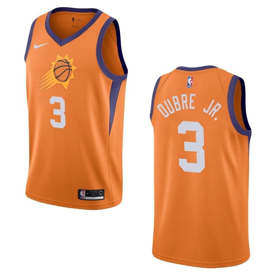 Phoenix Suns 3 Kelly Oubre Jr. Statement Swingman Orange NBA Jersey Men's