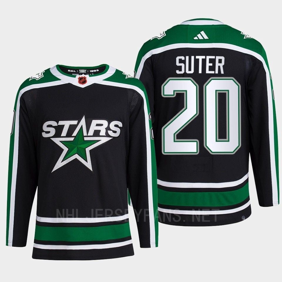 Ryan Suter 20 Reverse Retro 2.0 2022 Dallas Stars Black Pro Primegreen NHL Jersey Men's