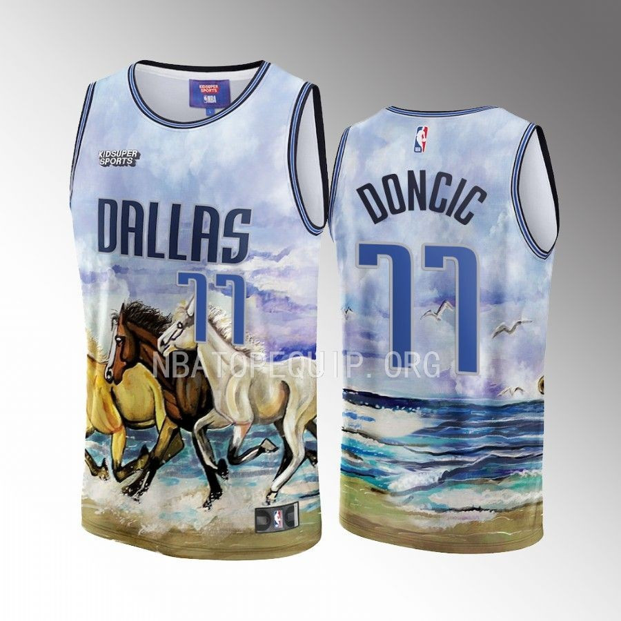Luka Doncic 77 Dallas Mavericks KidSuper Studio Unisex Hometown NBA Jersey Unisex