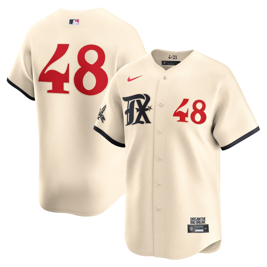 Jacob deGrom 48 Texas Rangers City Connect Limited Natural MLB Jersey Men's