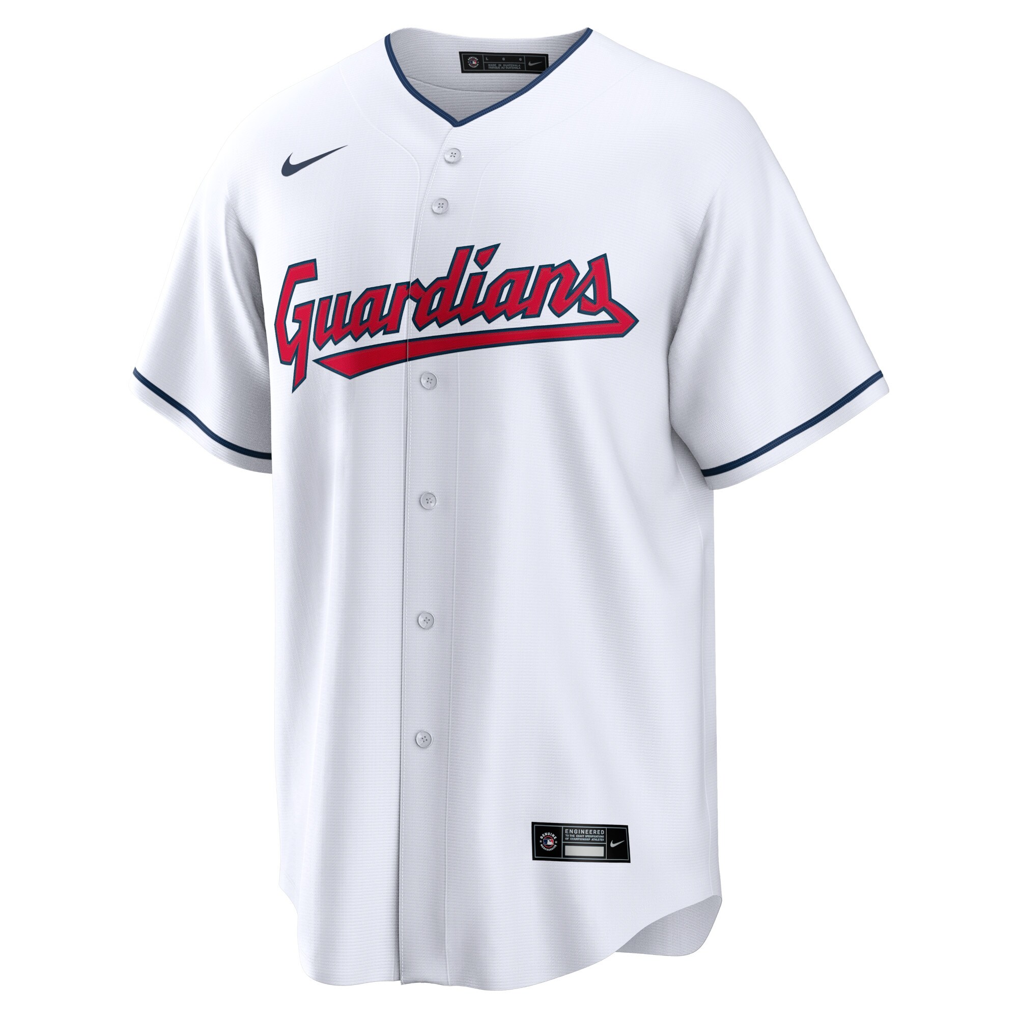 Cleveland Guardians White Home Blank MLB Jersey Men's