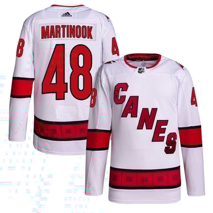 Jordan Martinook 48 Carolina Hurricanes Away Primegreen White NHL Jersey Men's