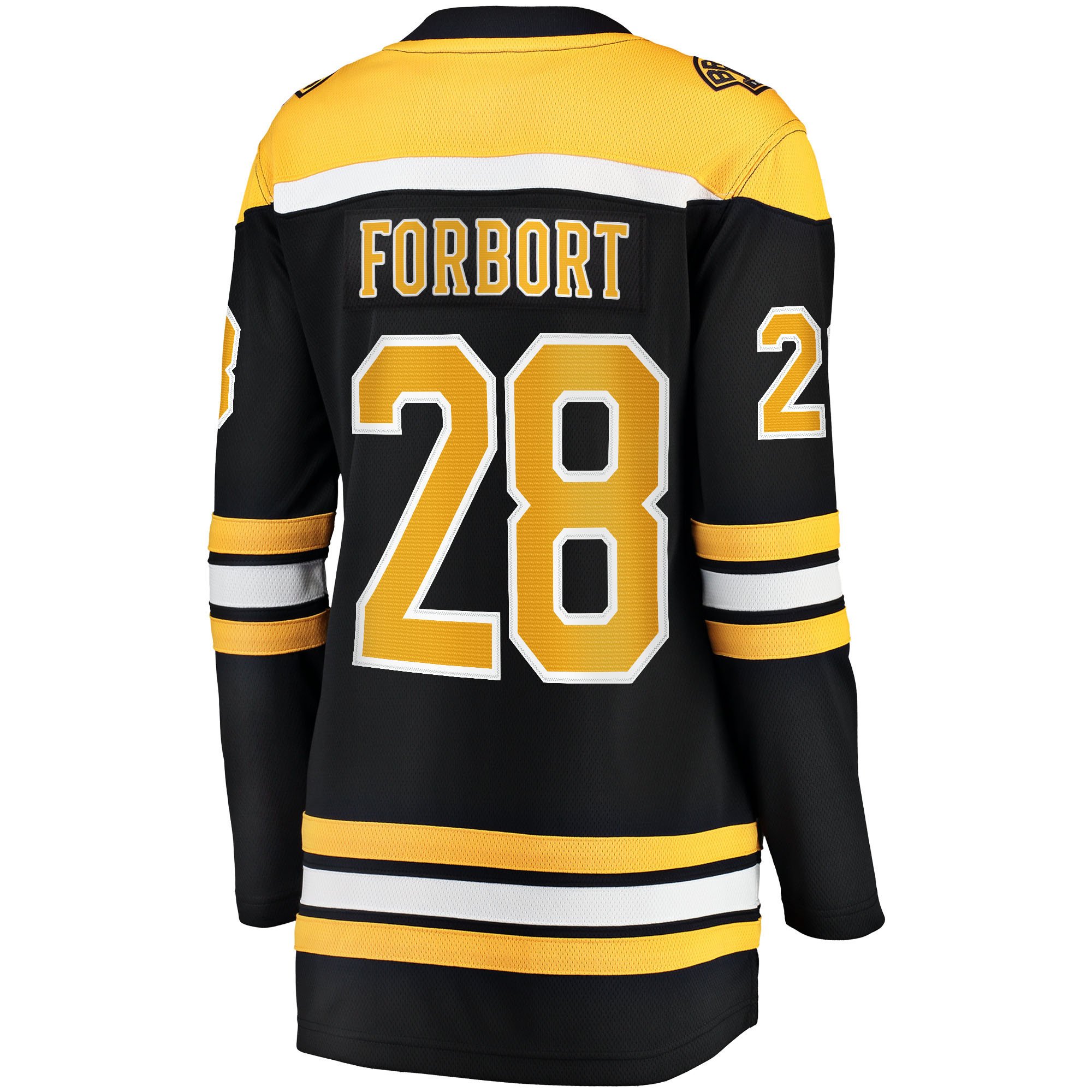 Derek Forbort 28 Boston Bruins Home Breakaway Women, Black NHL Jersey Women's