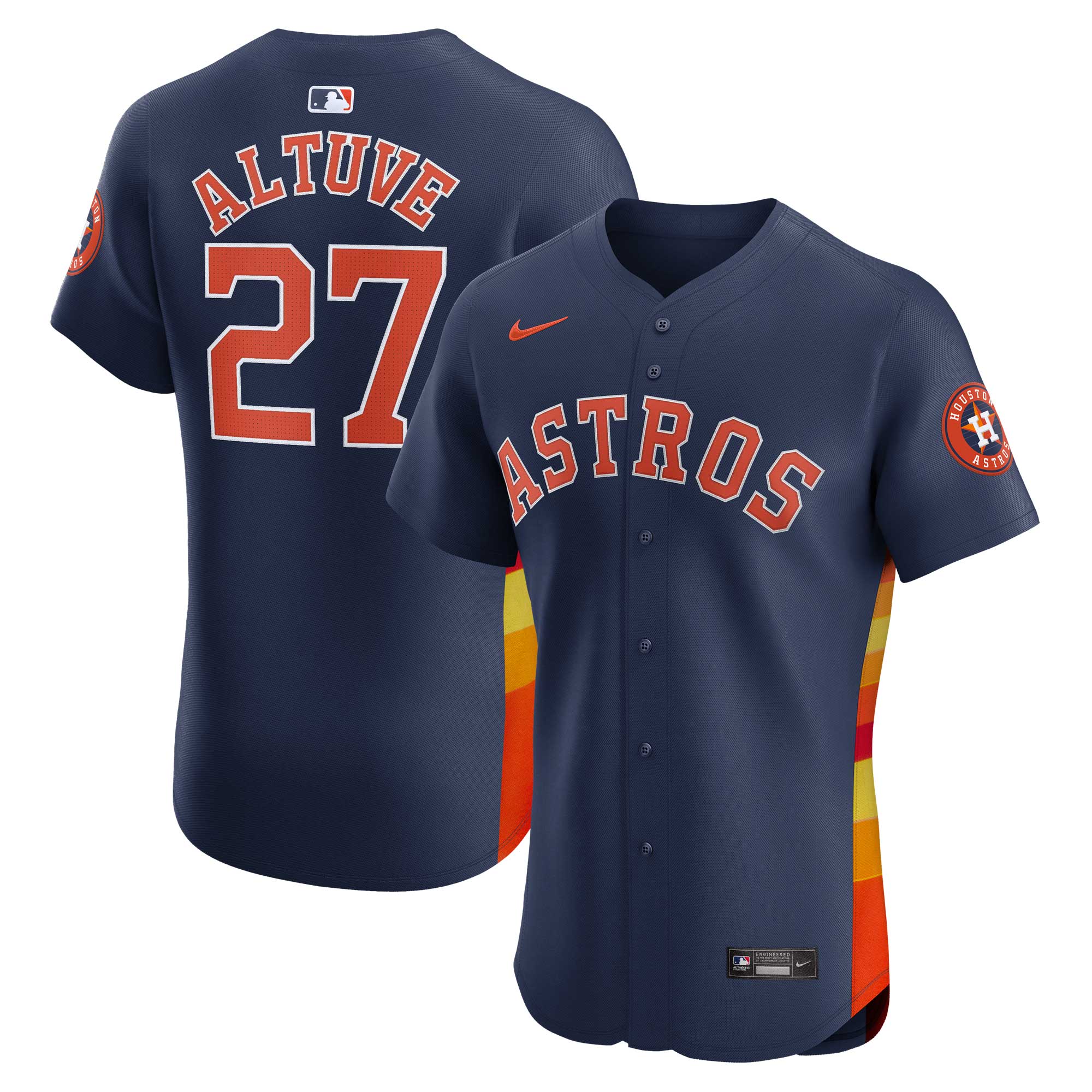 Houston Astros Jose Altuve Navy Alternate Elite Player MLB Jersey Men's