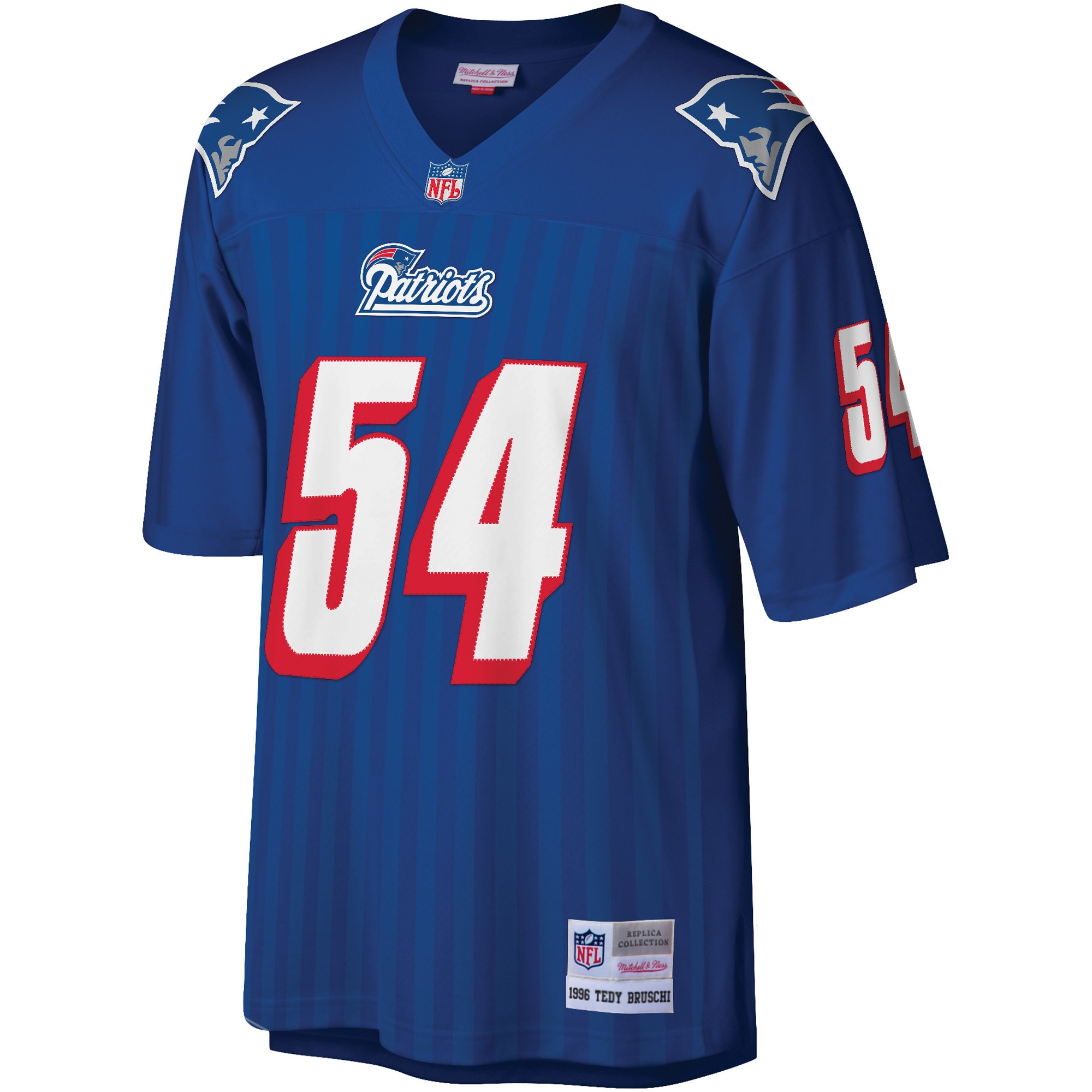 New England Patriots Tedy Bruschi Mitchell Ness Royal Legacy NFL Jersey Men's