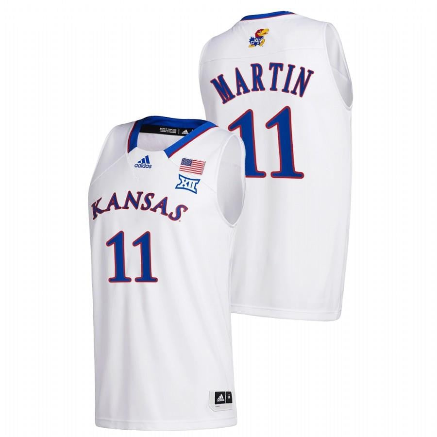 Remy Martin 11 Kansas Jayhawks 202 White College Home NCAA Jersey Men's