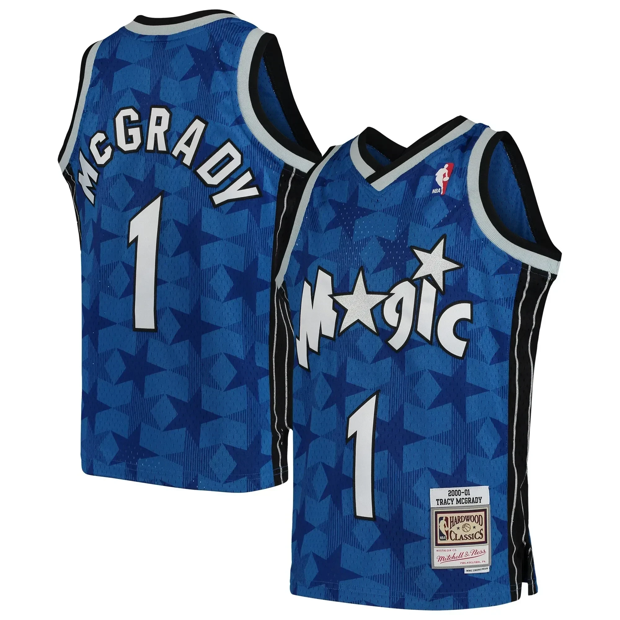 Tracy Mcgrady Orlando Magicc Mitchell&Nes Swingman Throwback Blue NBA Jersey Youth