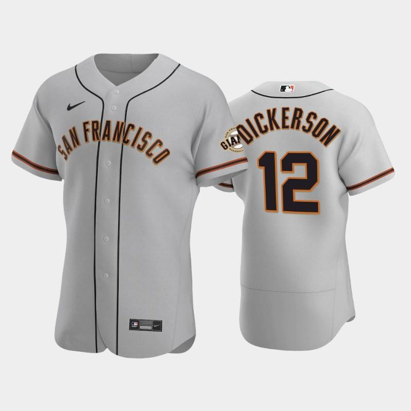 #12 Alex Dickerson Gray Road San Francisco Giants MLB Jersey Men's