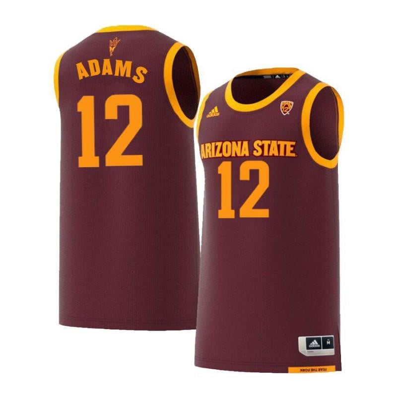 12 Andre Adams Maroon Retro Arizona State Sun Devils NCAA Jersey Men's