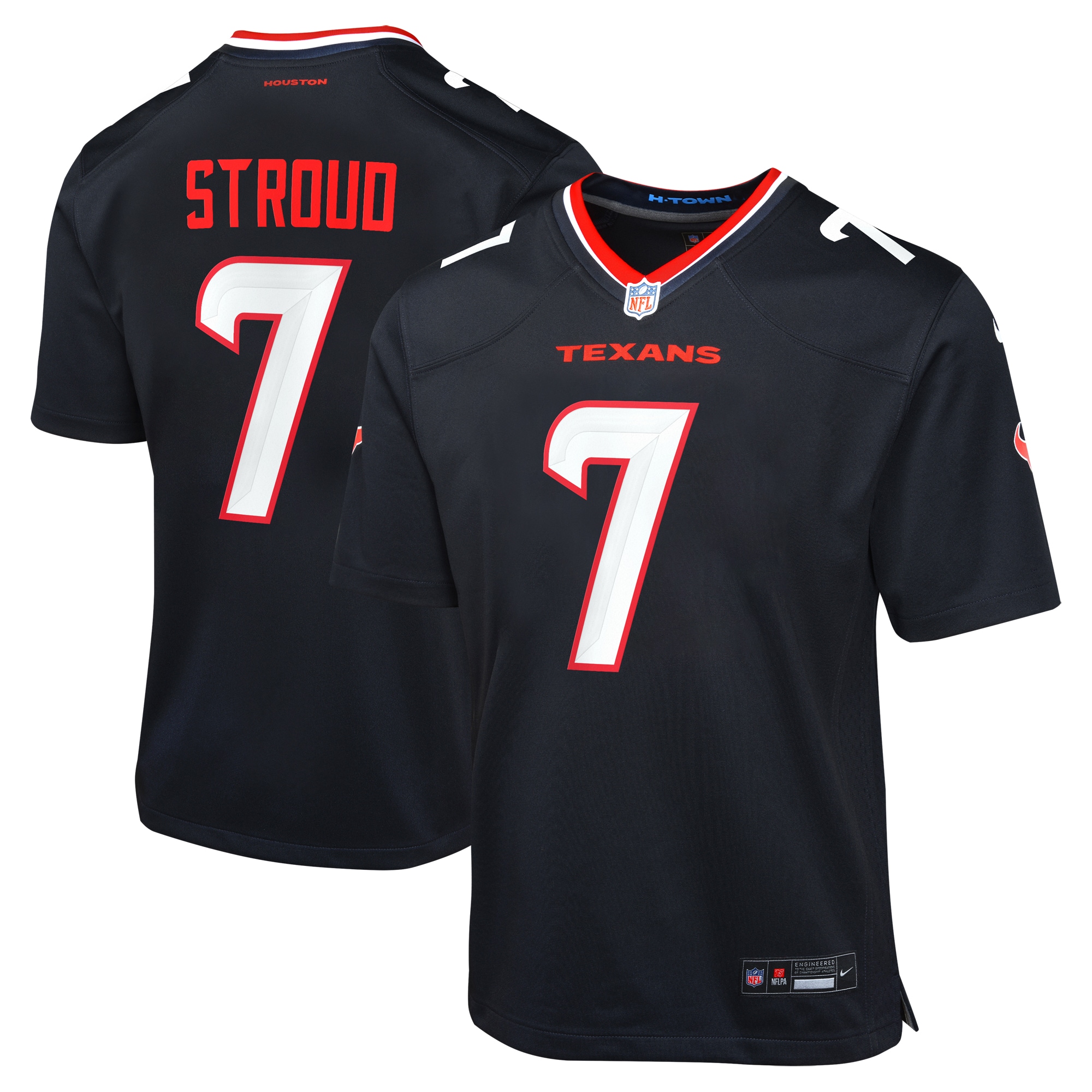 Houston Texans C.J. Stroud Navy Game NFL Jersey Youth