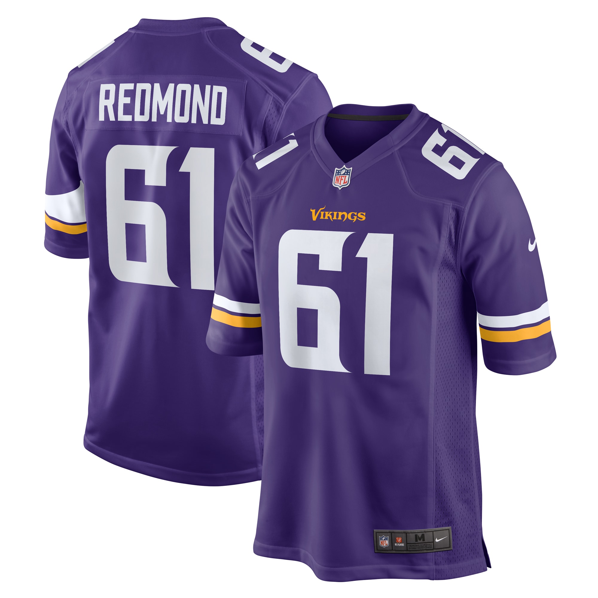 Minnesota Vikings Jalen Redmond Purple Game NFL Jersey Men's