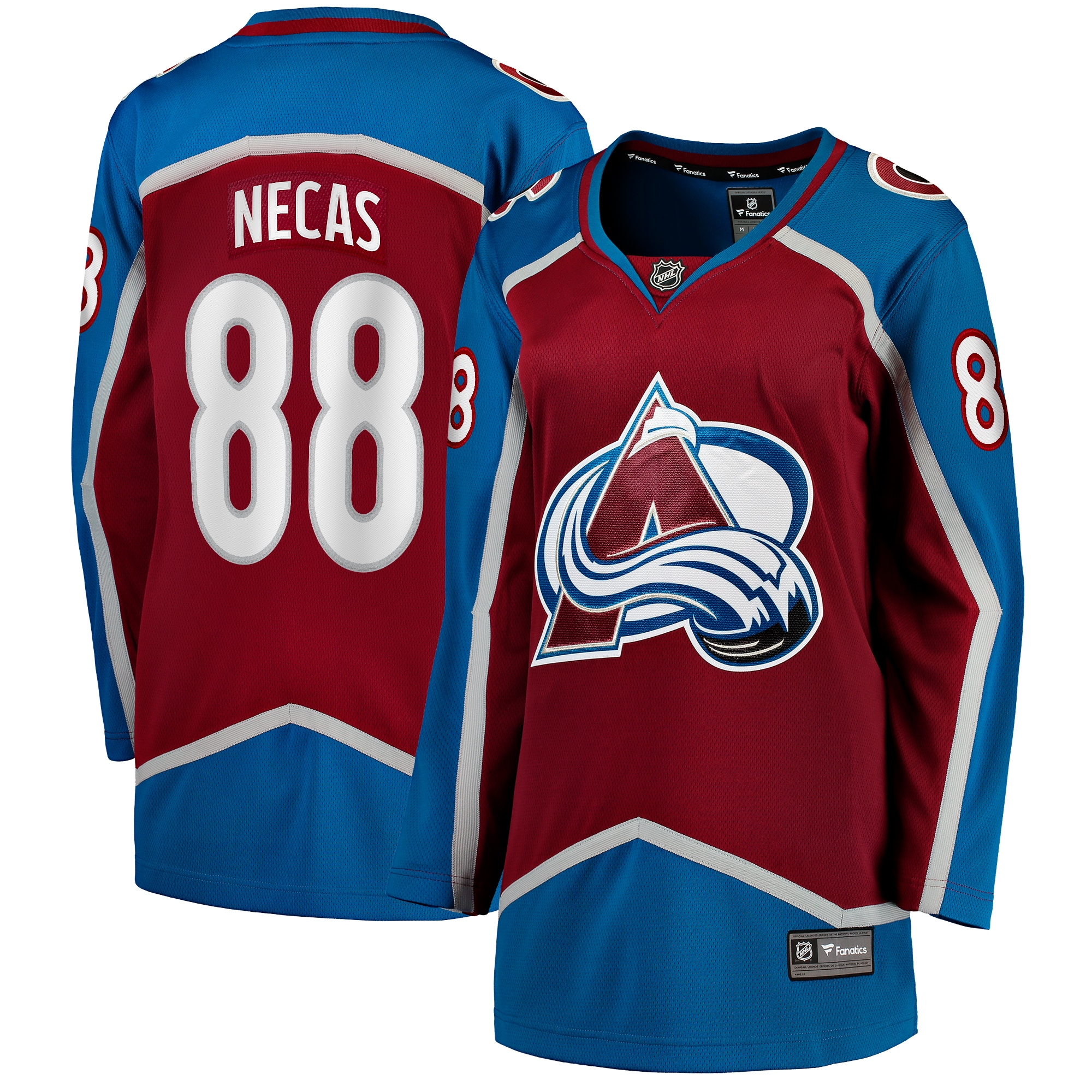 Colorado Avalanche Martin Necas Burgundy Breakaway Player NHL Jersey Women's