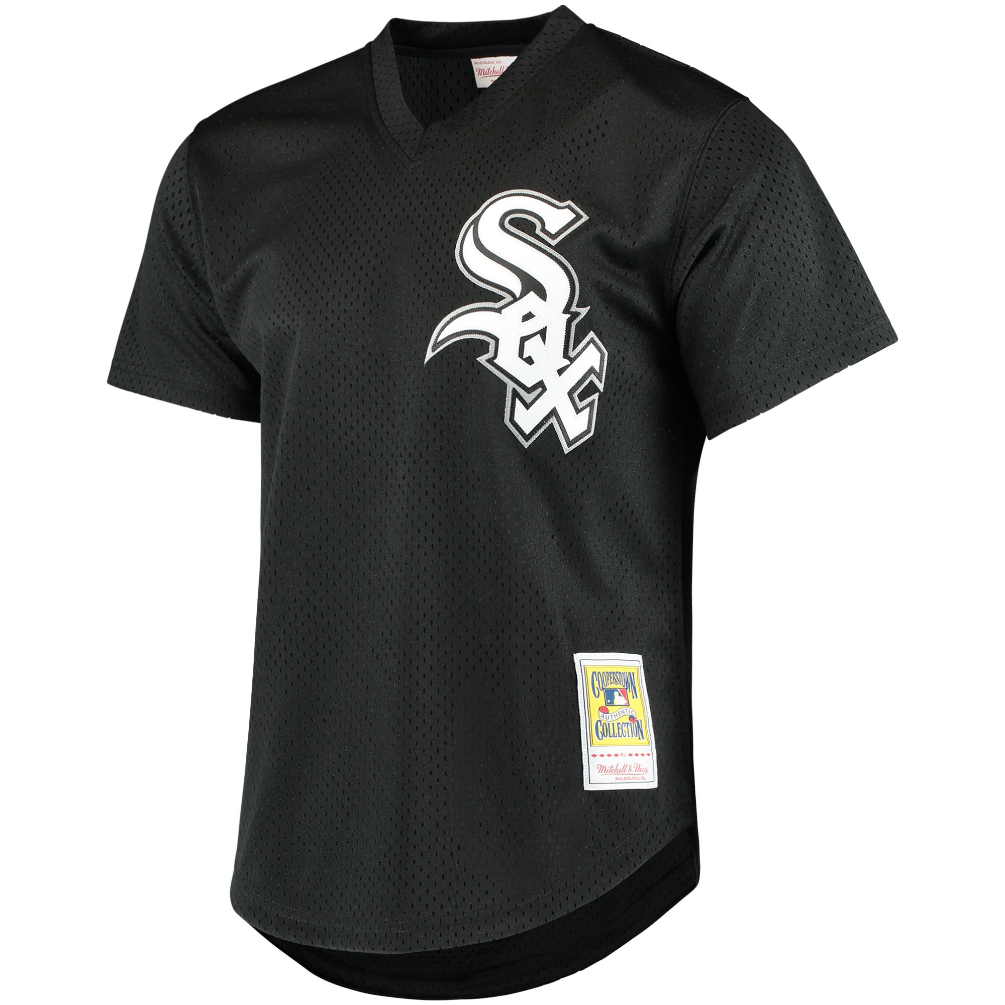 Chicago White Sox Frank Thomas Mitchell Ness Black Cooperstown Mesh Batting Practice MLB Jersey Men's