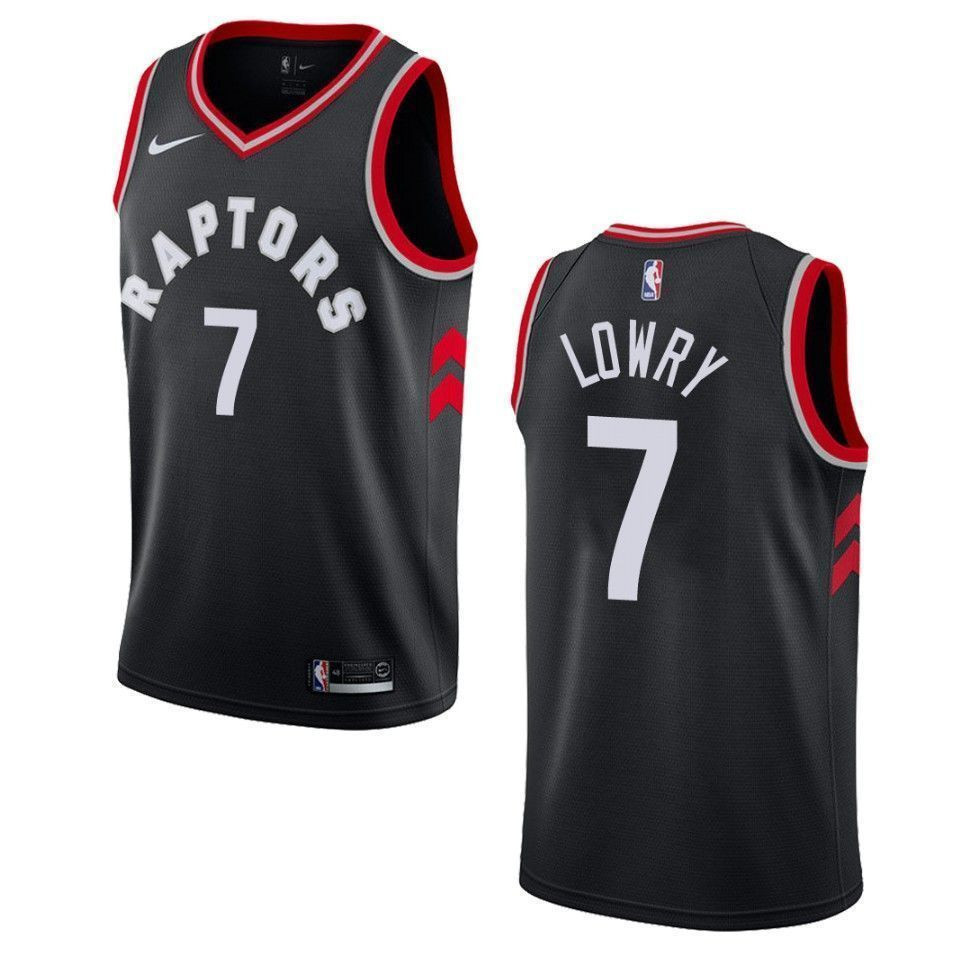 Toronto Raptors 7 Kyle Lowry Statement Swingman Black NBA Jersey Men's