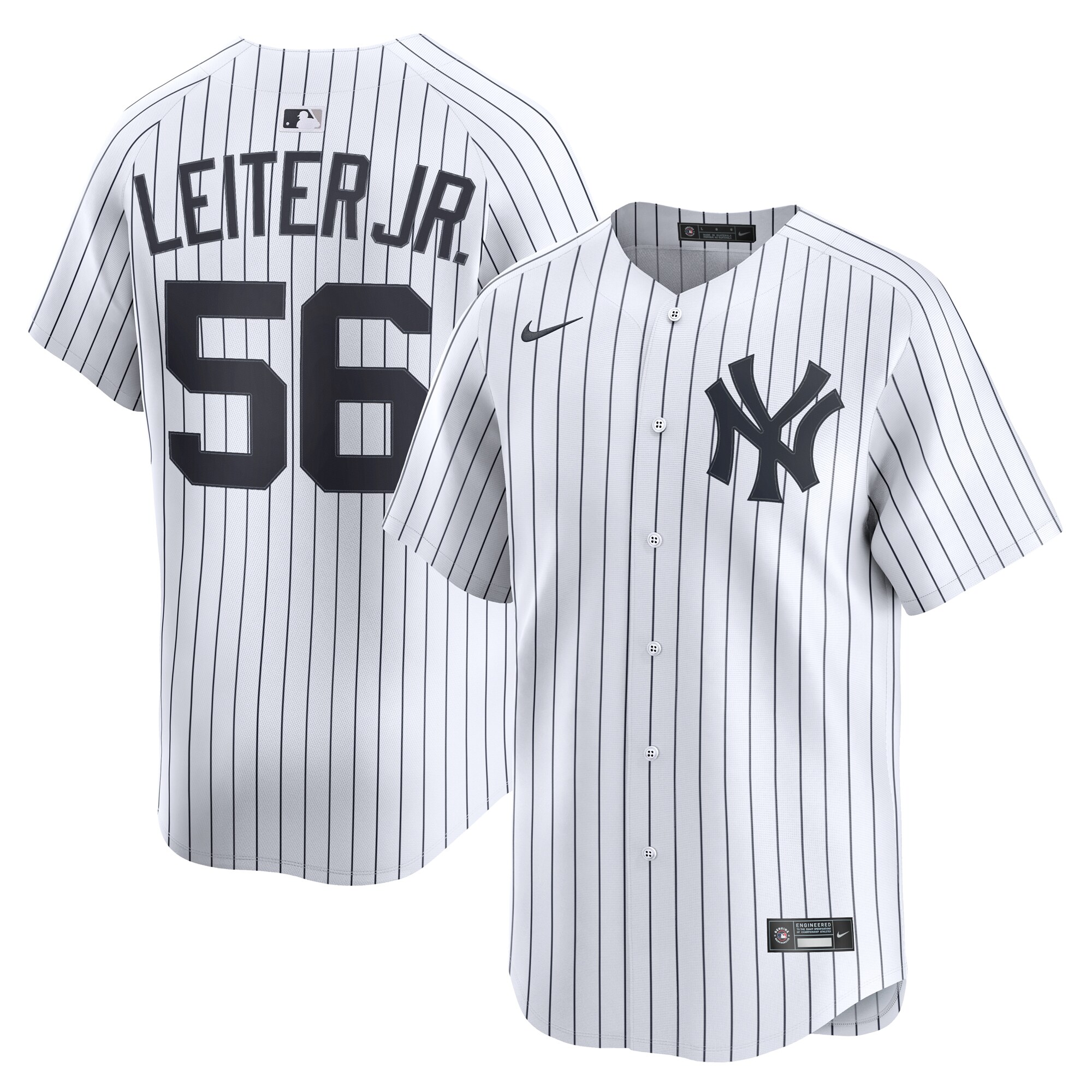 New York Yankees Mark Leiter Jr. White Home Limited Player MLB Jersey Men's