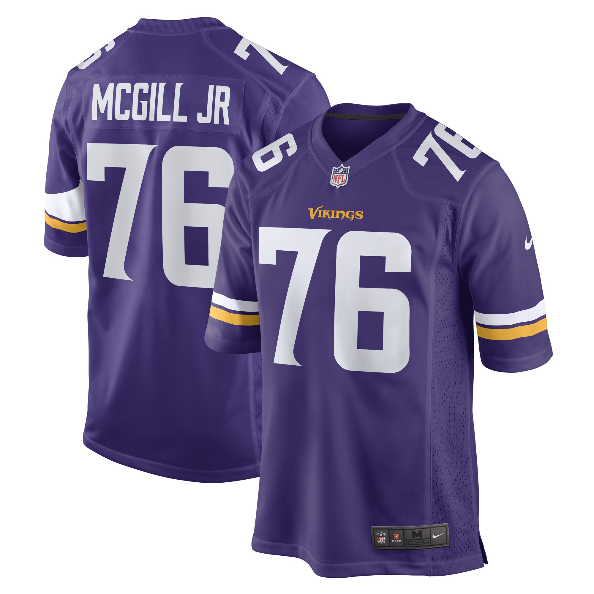Minnesota Vikings T.Y. McGill Jr. Purple Game Player NFL Jersey Men's