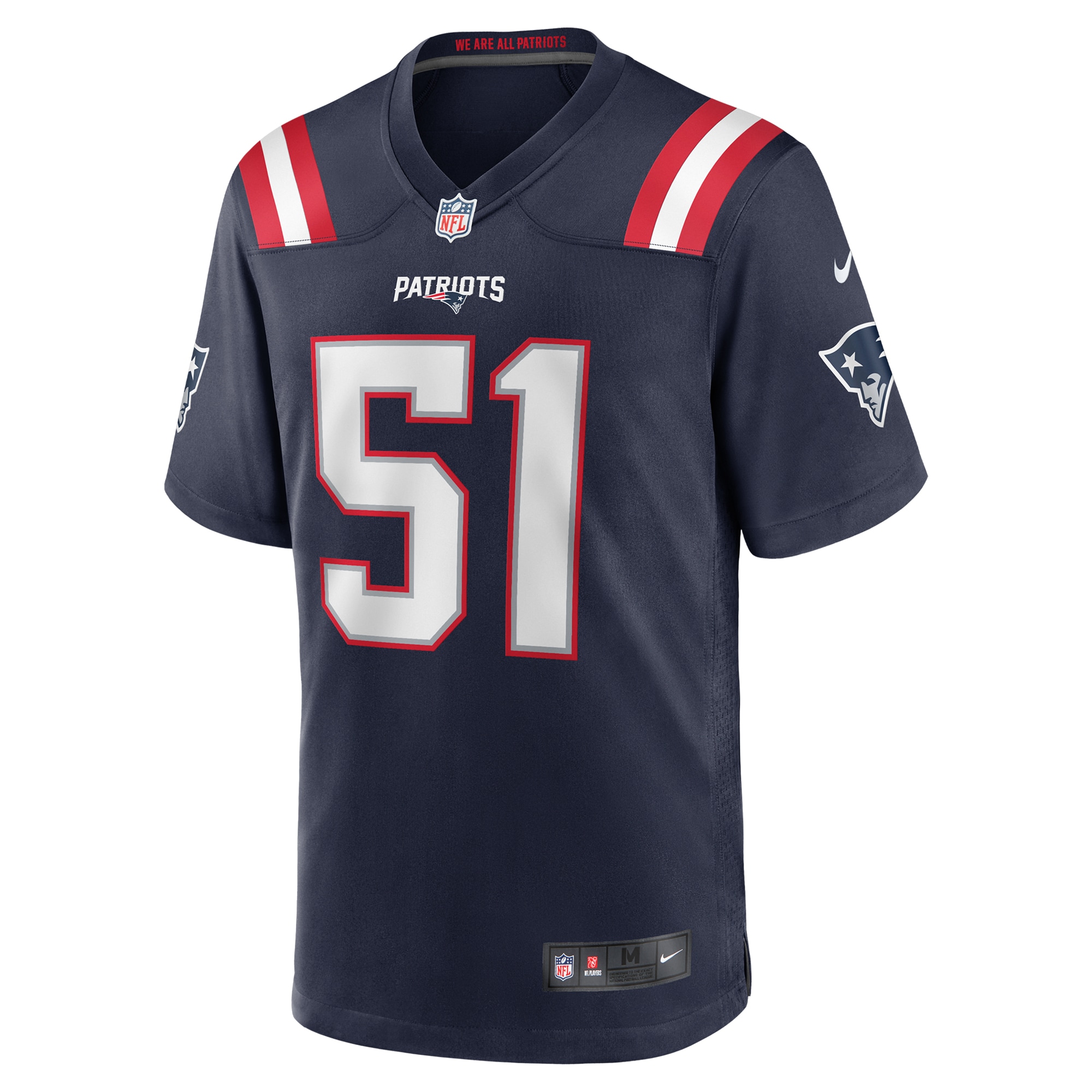 New England Patriots Keshawn Banks Navy Game NFL Jersey Men's