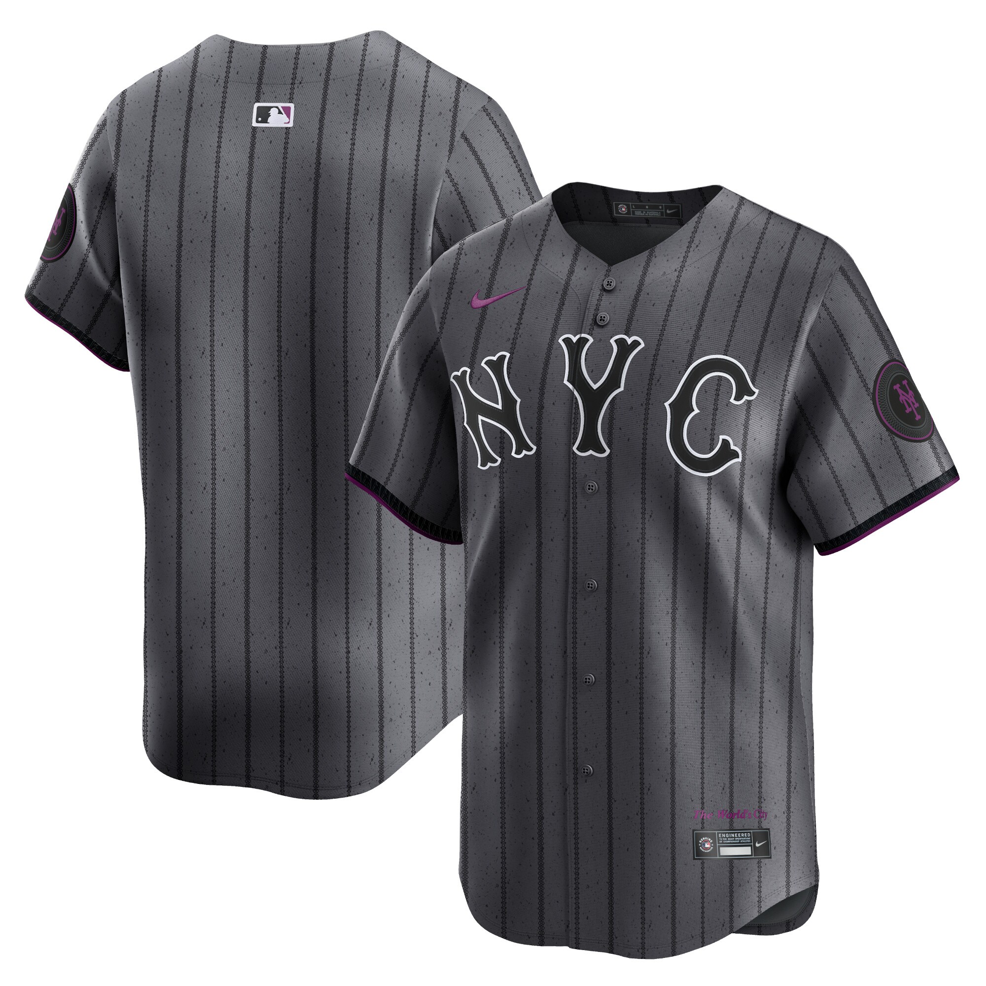 New York Mets Graphite 2024 City Connect Limited MLB Jersey Men's