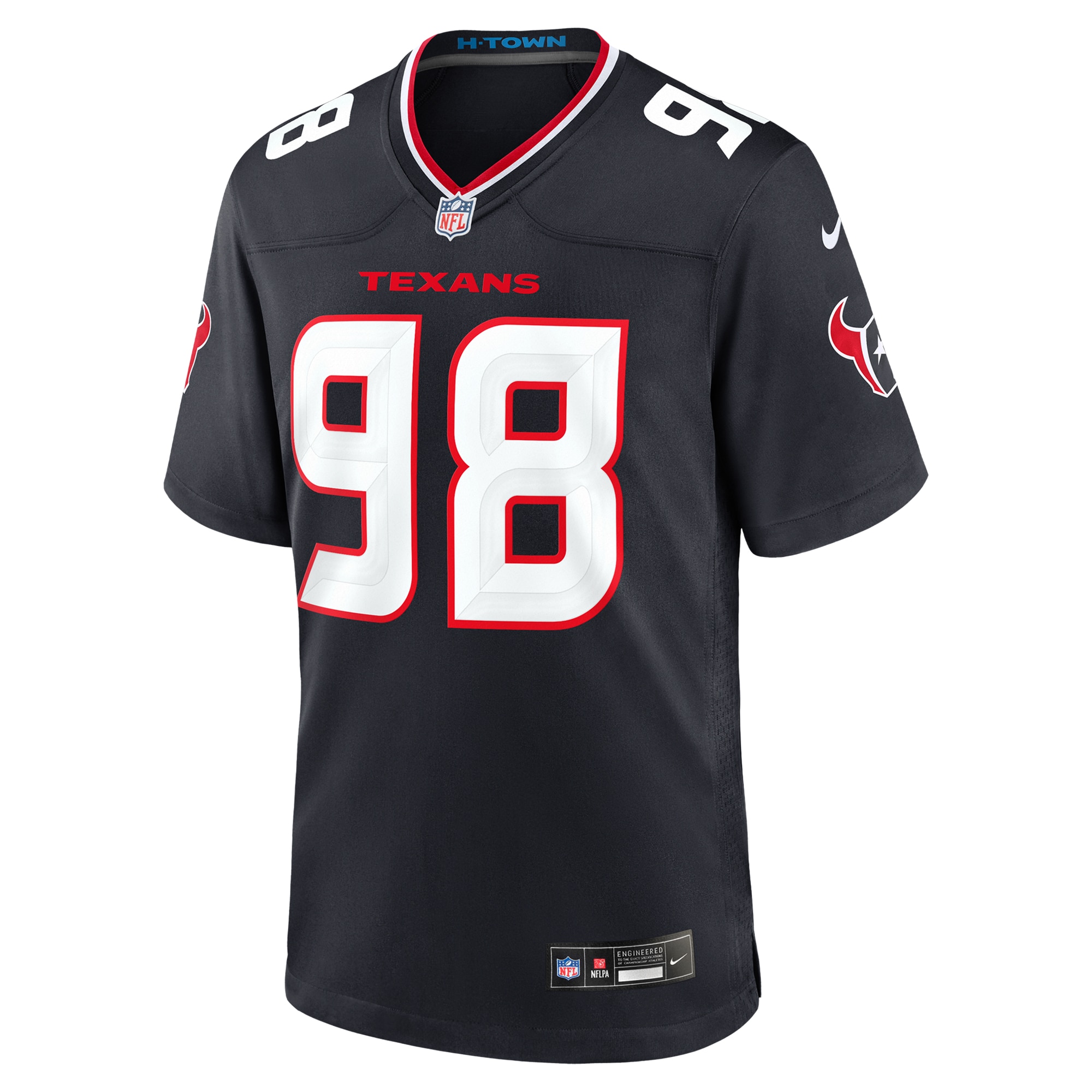 Houston Texans Tim Settle Jr. Navy Team Game NFL Jersey Men's