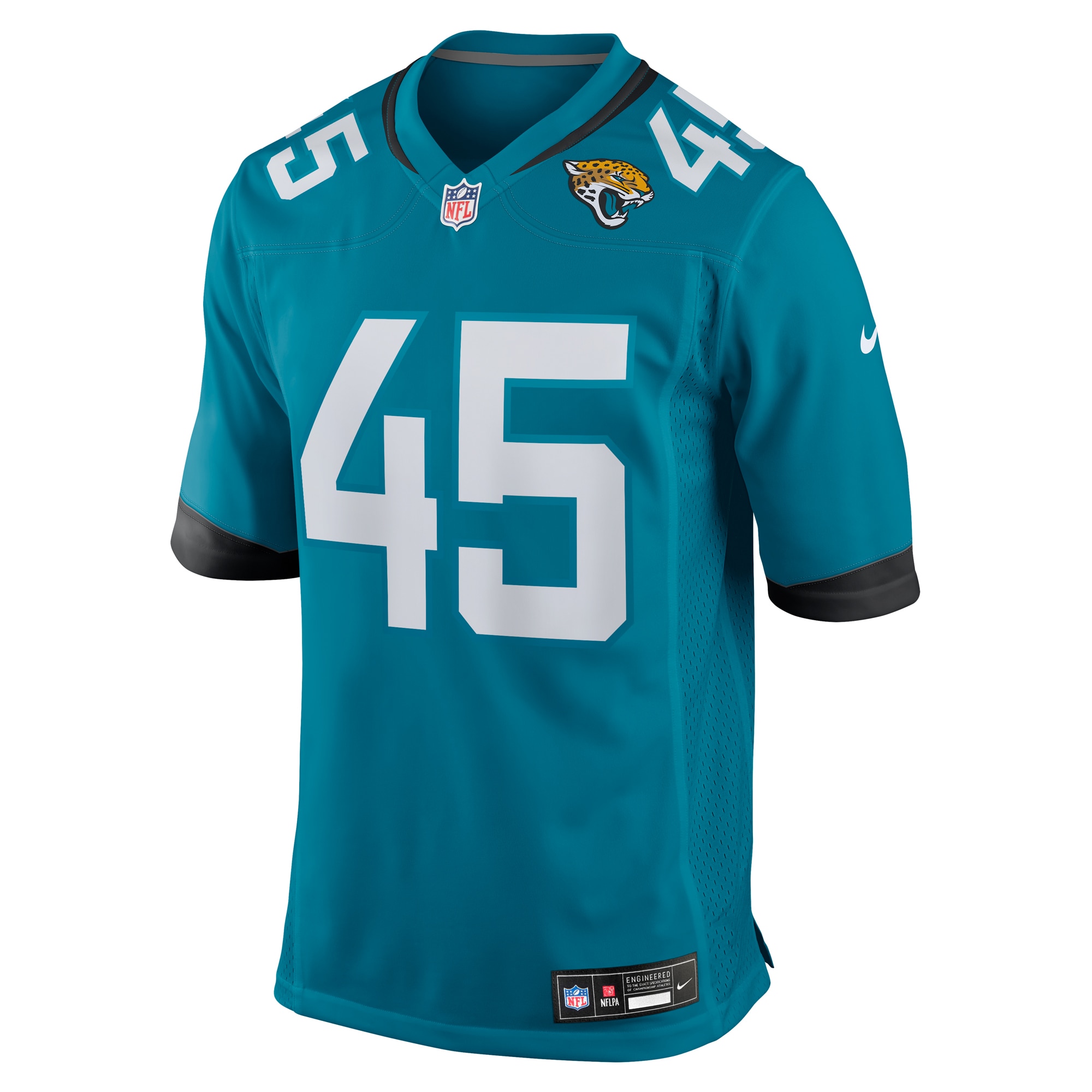 Jacksonville Jaguars Tucker Addington Teal Team Game NFL Jersey Men's