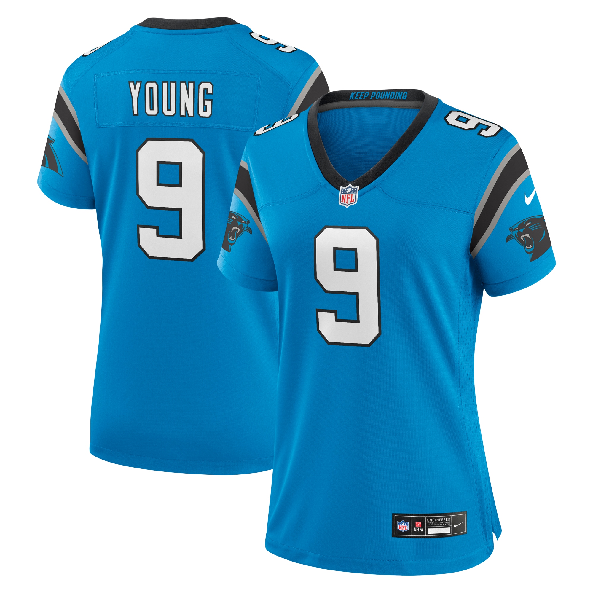 Carolina Panthers Bryce Young Blue Player NFL Jersey Women's
