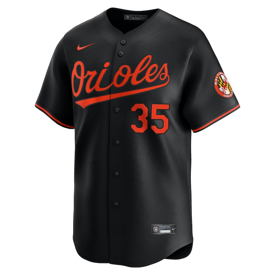Adley Rutschman 35 Baltimore Orioles Alternate Limited Player Black MLB Jersey Men's