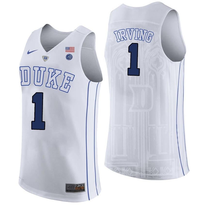 Duke Blue Devils 1 Kyrie Irvin White College Player Performance NCAA Jersey Men's