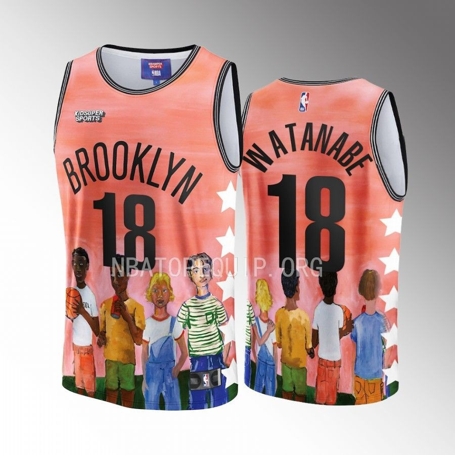 Yuta Watanabe 18 Brooklyn Nets KidSuper Studio Unisex Hometown NBA Jersey Unisex