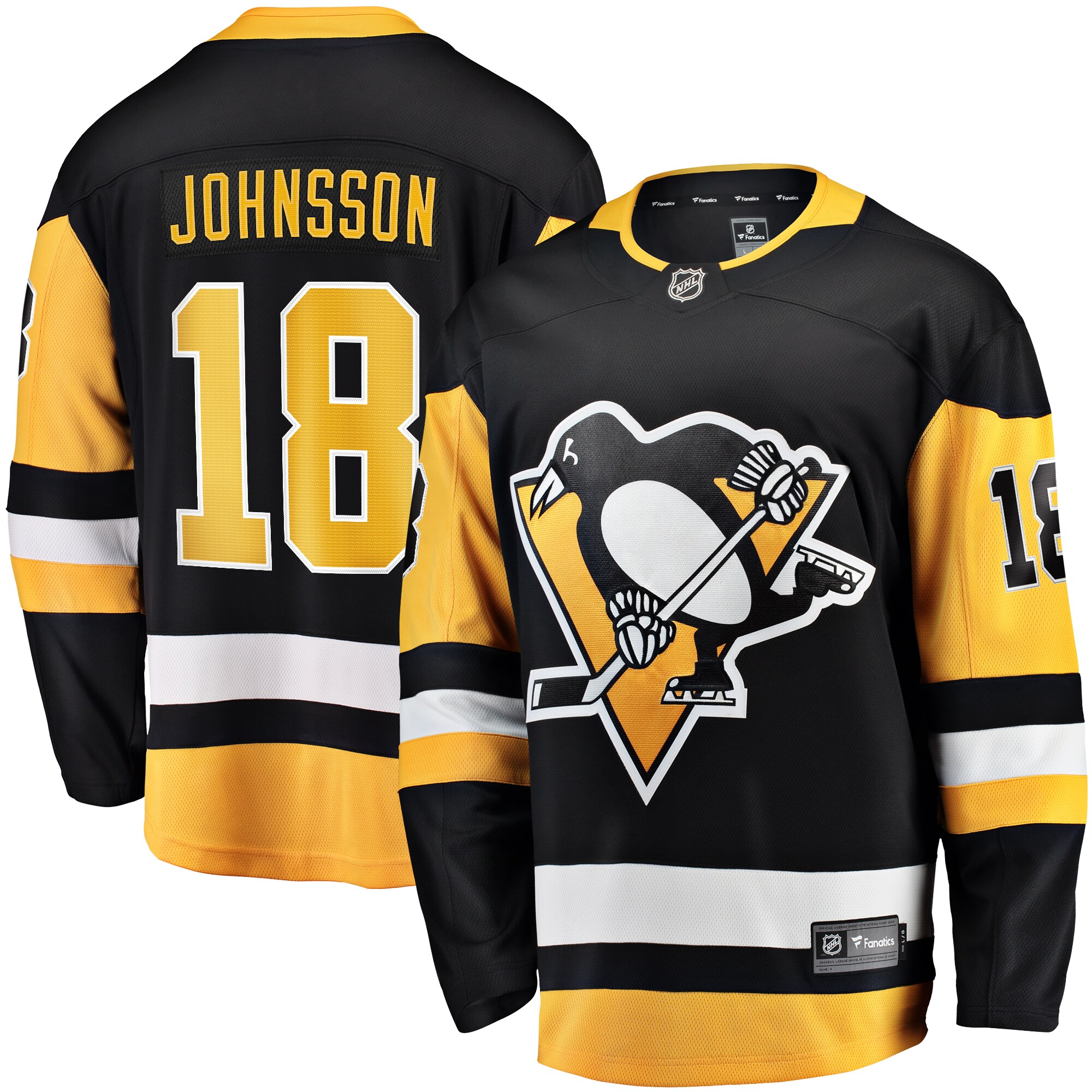 Pittsburgh Penguins Andreas Johnsson Black Home Breakaway NHL Jersey Men's