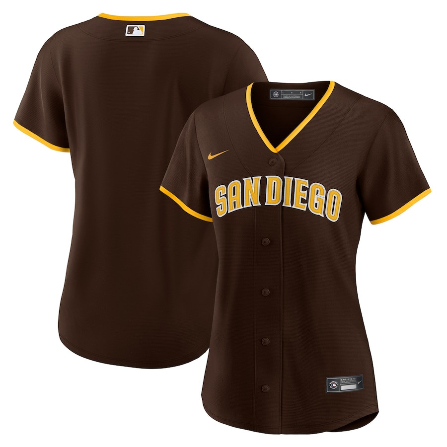 San Diego Padres Road Brown MLB Jersey Women's