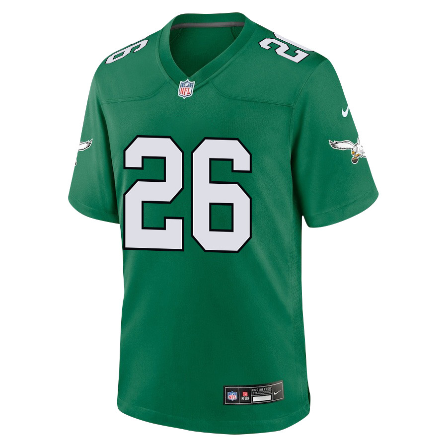 Saquon Barkley 26 Philadelphia Eagles Alternate Game Kelly Green NFL Jersey Men's
