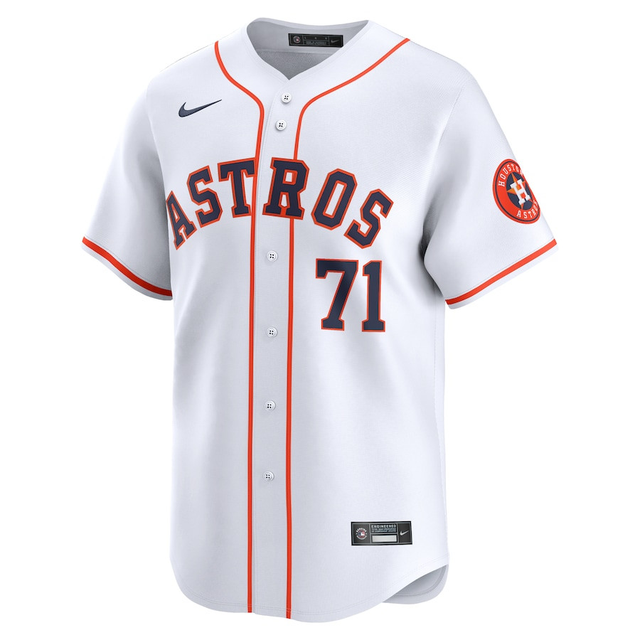 Josh Hader 71 Houston Astros Home Limited Player White MLB Jersey Men's